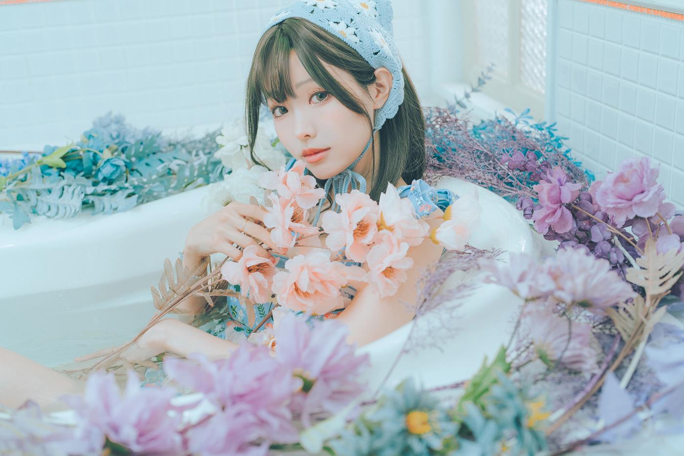 图片[14]-Ely_eee(ElyEE子) – 復古水藍花[38P] – 速更版-美库