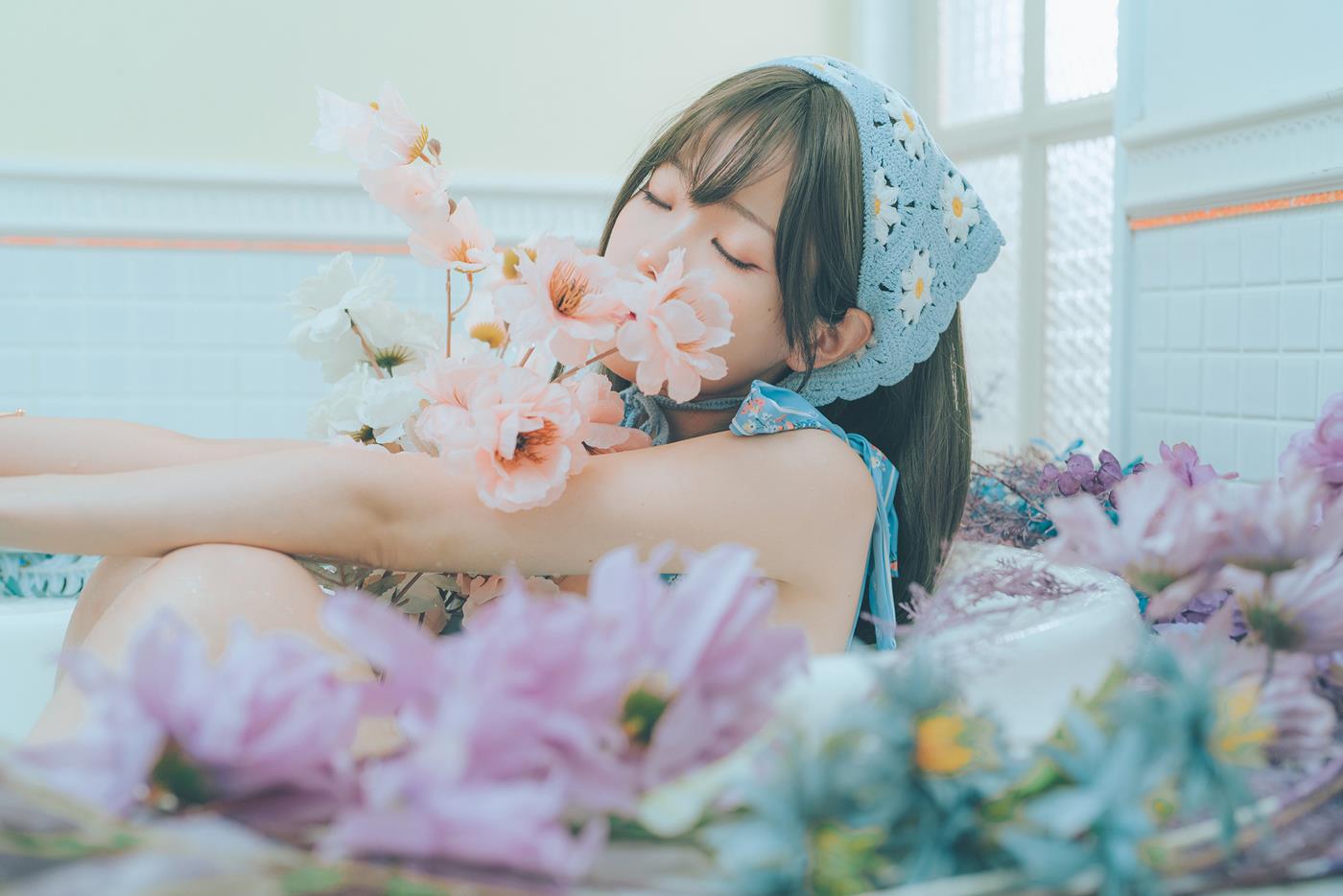 图片[17]-Ely_eee(ElyEE子) – 復古水藍花[38P] – 速更版-美库