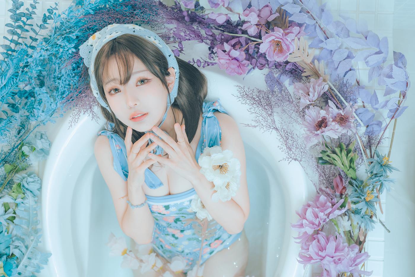 图片[32]-Ely_eee(ElyEE子) – 復古水藍花[38P] – 速更版-美库