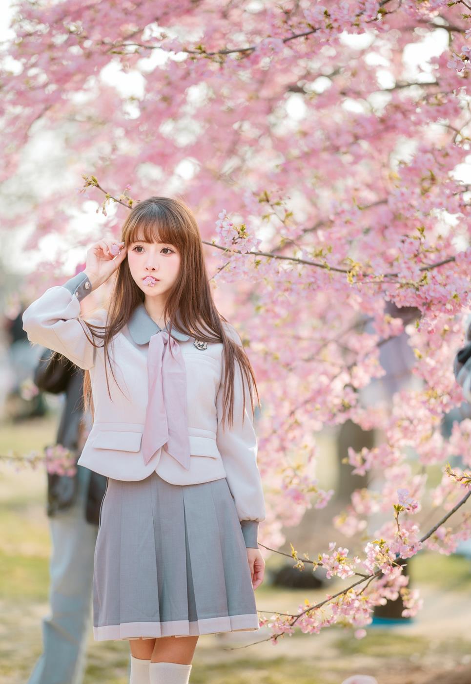 图片[10]-紫氯氯 – 樱花下的JK少女[18P] – 速更版-美库