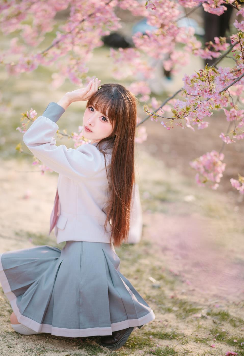 图片[13]-紫氯氯 – 樱花下的JK少女[18P] – 速更版-美库