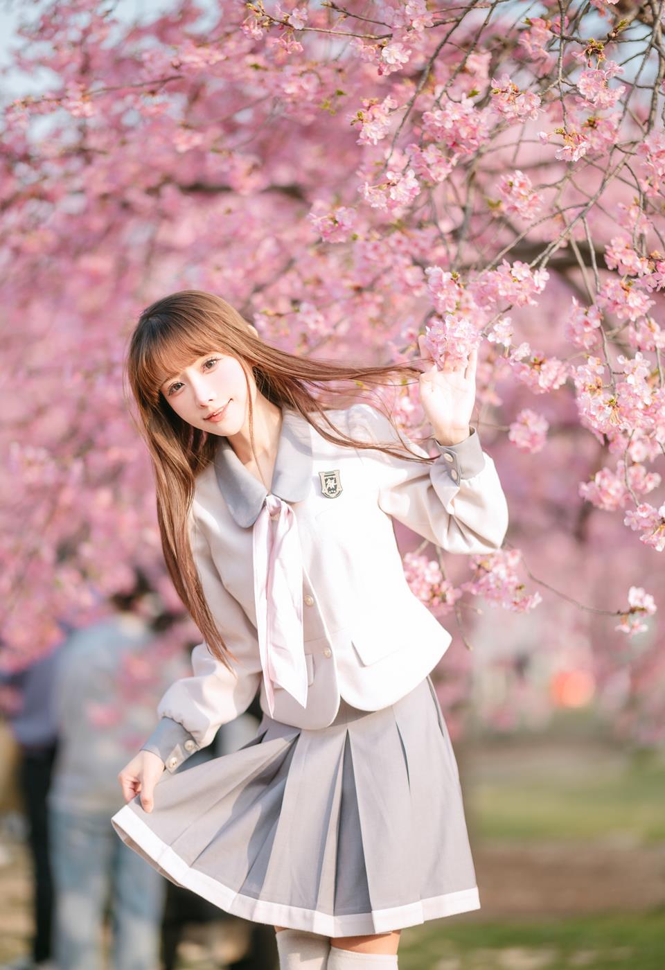 图片[15]-紫氯氯 – 樱花下的JK少女[18P] – 速更版-美库