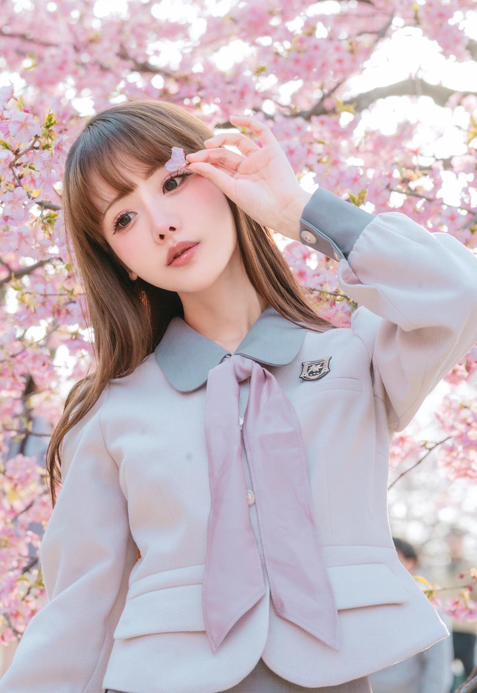 图片[17]-紫氯氯 – 樱花下的JK少女[18P] – 速更版-美库