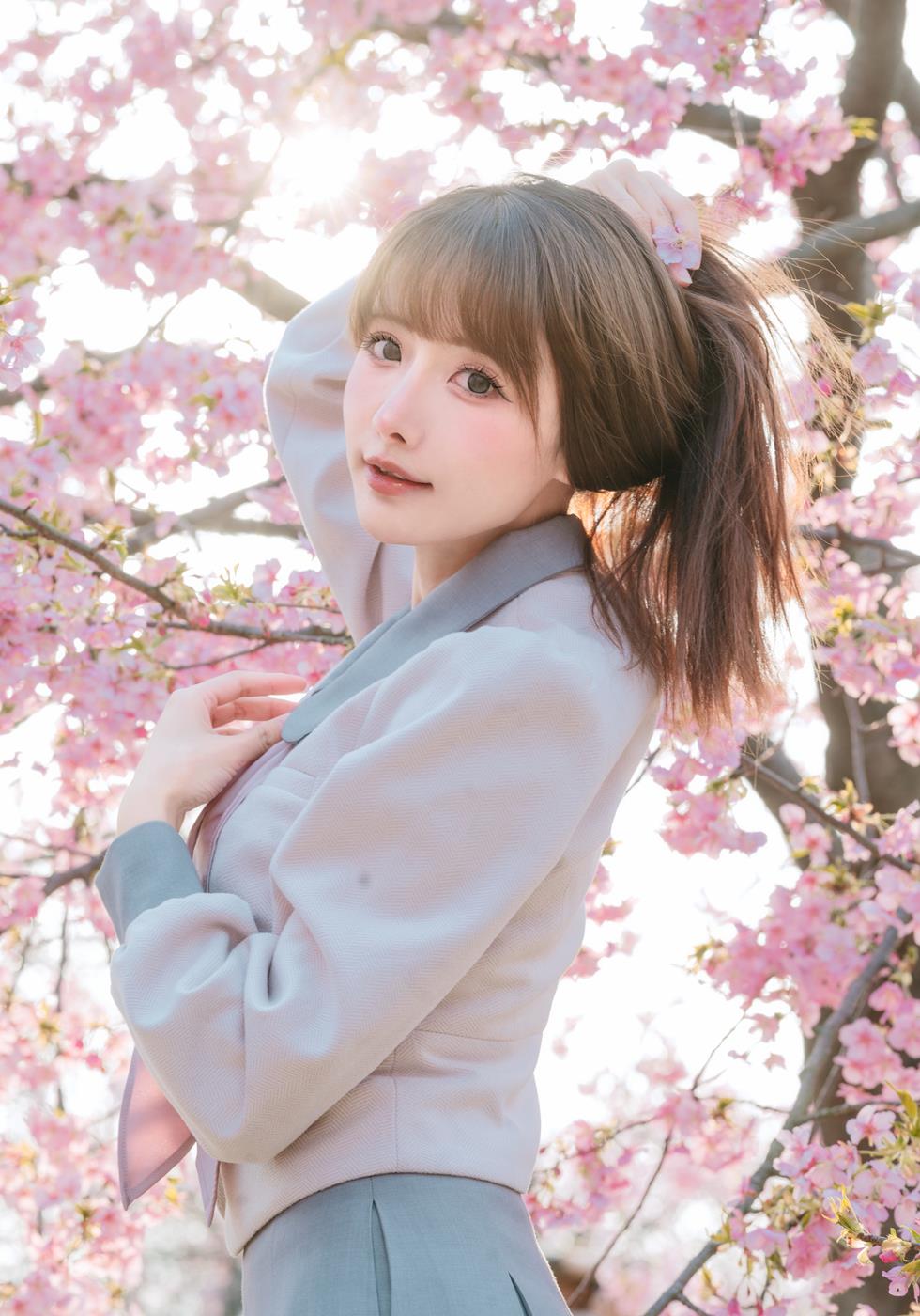 图片[18]-紫氯氯 – 樱花下的JK少女[18P] – 速更版-美库