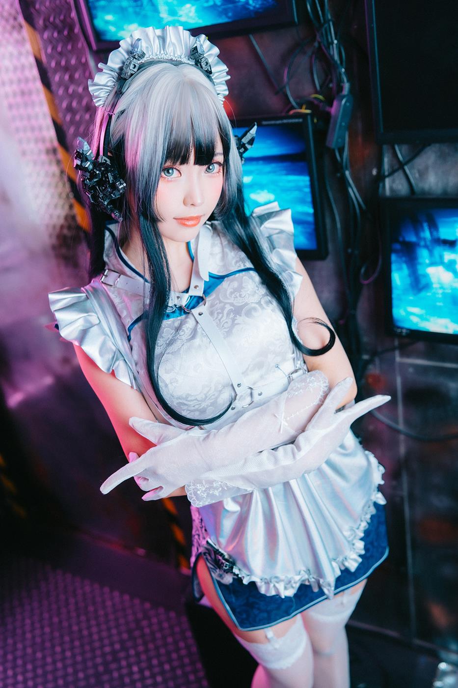 图片[25]-Ely_eee(ElyEE子)  – 賽博女僕 青輝石[28P] – 速更版-美库