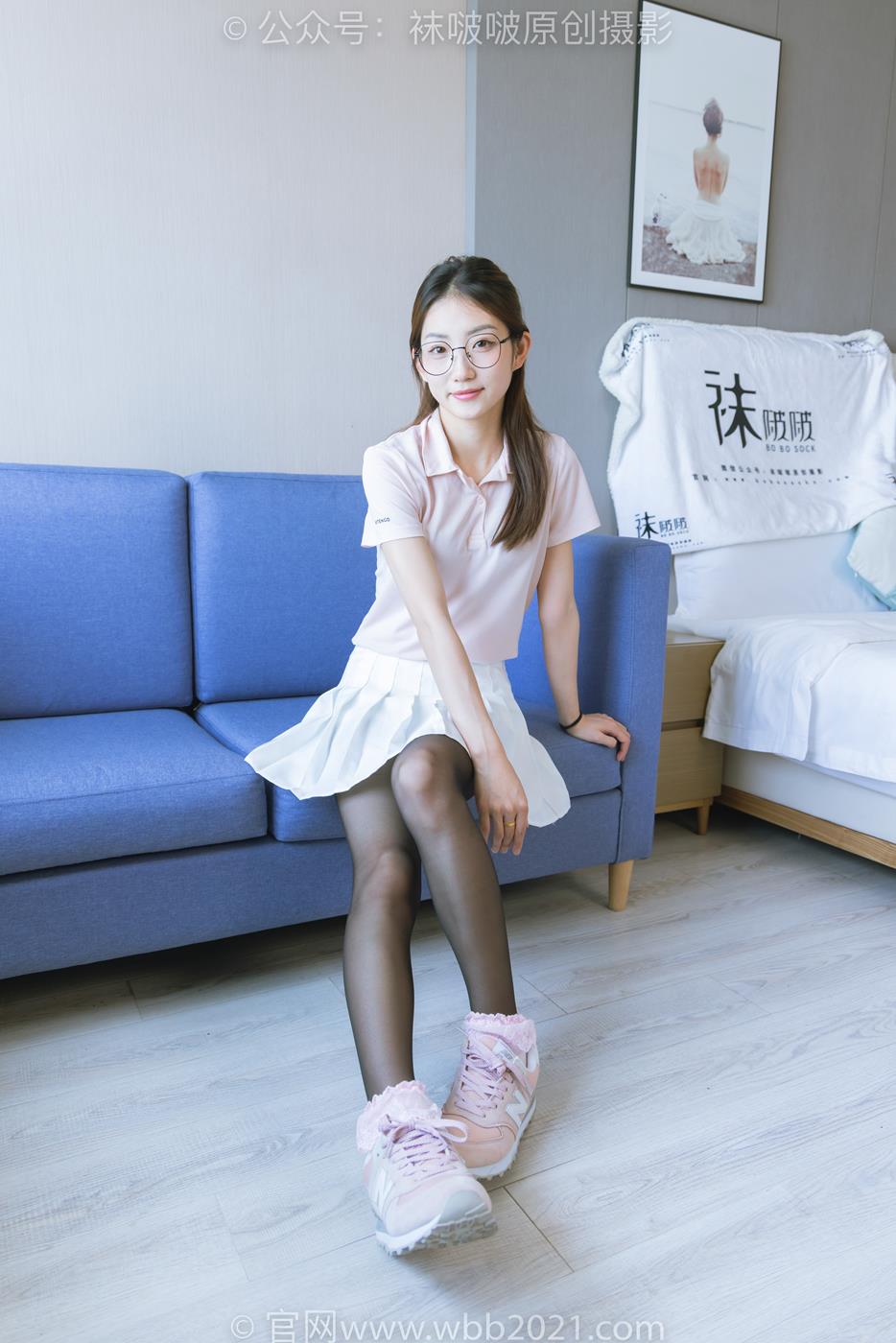 图片[19]-[BoBoSocks袜啵啵]NO.273 小沫-运动鞋、粉色棉袜、黑丝[144P] – 速更版-美库