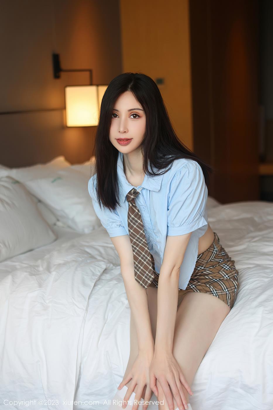 图片[42]-[Xiuren秀人网]2023.08.30 NO.7306 曼柔 格子短裙 [42+1P] – 速更版-美库