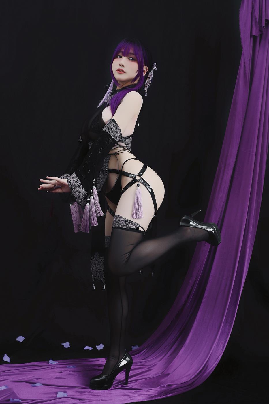 图片[14]-网紅Coser@幼爱 紫流苏旗袍 [21P] – 速更版-美库