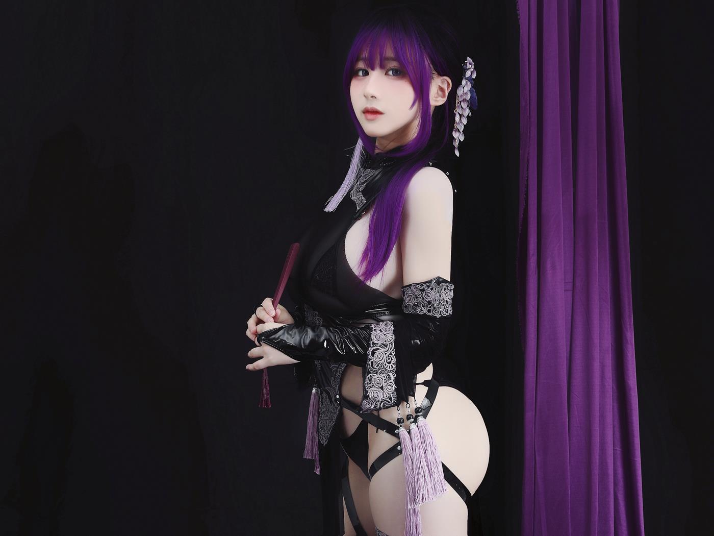 图片[17]-网紅Coser@幼爱 紫流苏旗袍 [21P] – 速更版-美库
