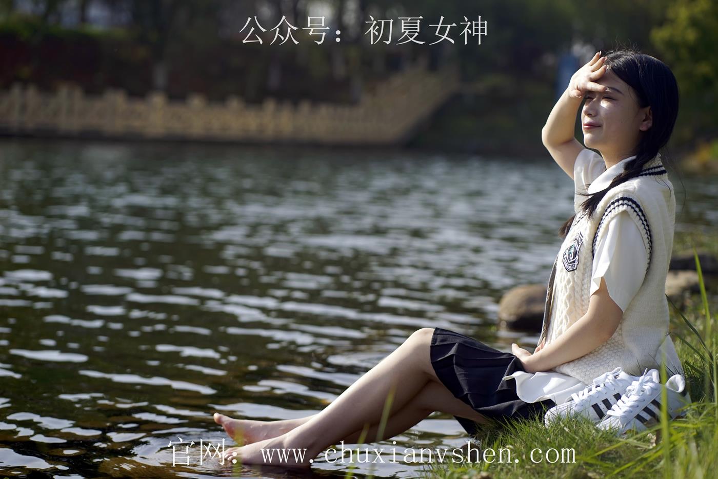 图片[30]-初夏女神 NO.039 念念 春秋JK套搭配三叶草贝壳头鞋[115P] – 速更版-美库