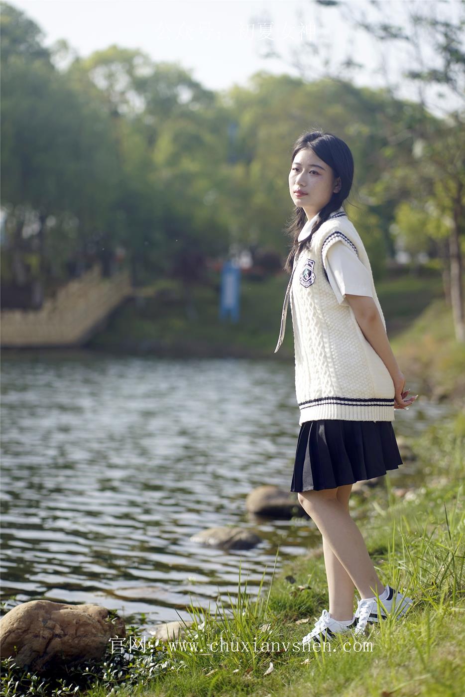 图片[45]-初夏女神 NO.039 念念 春秋JK套搭配三叶草贝壳头鞋[115P] – 速更版-美库