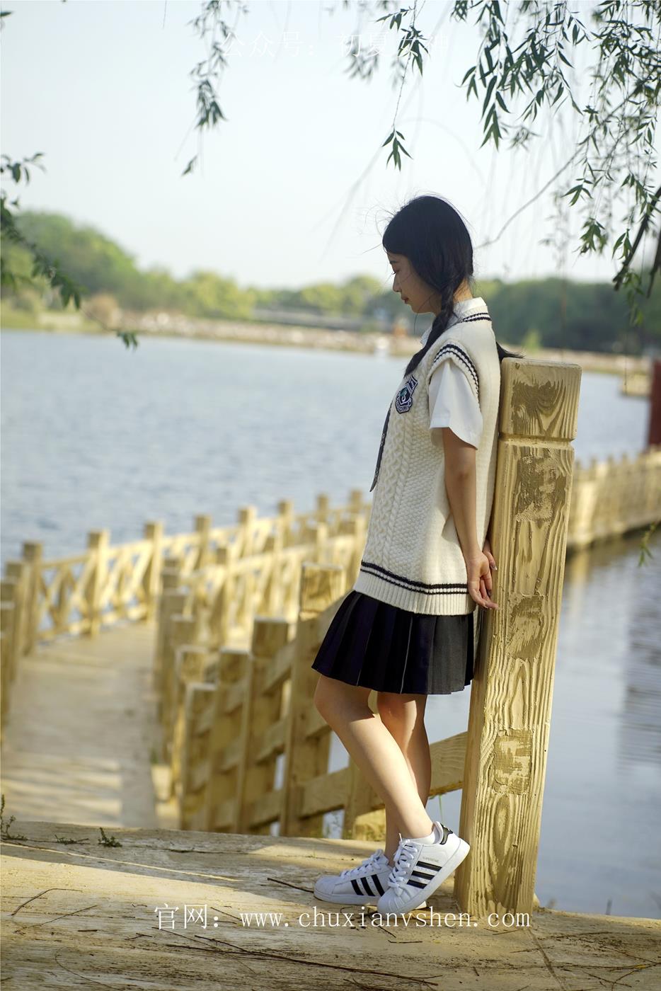 图片[60]-初夏女神 NO.039 念念 春秋JK套搭配三叶草贝壳头鞋[115P] – 速更版-美库