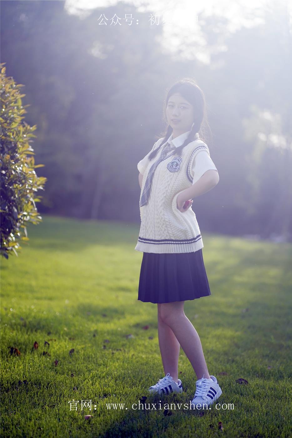 图片[101]-初夏女神 NO.039 念念 春秋JK套搭配三叶草贝壳头鞋[115P] – 速更版-美库