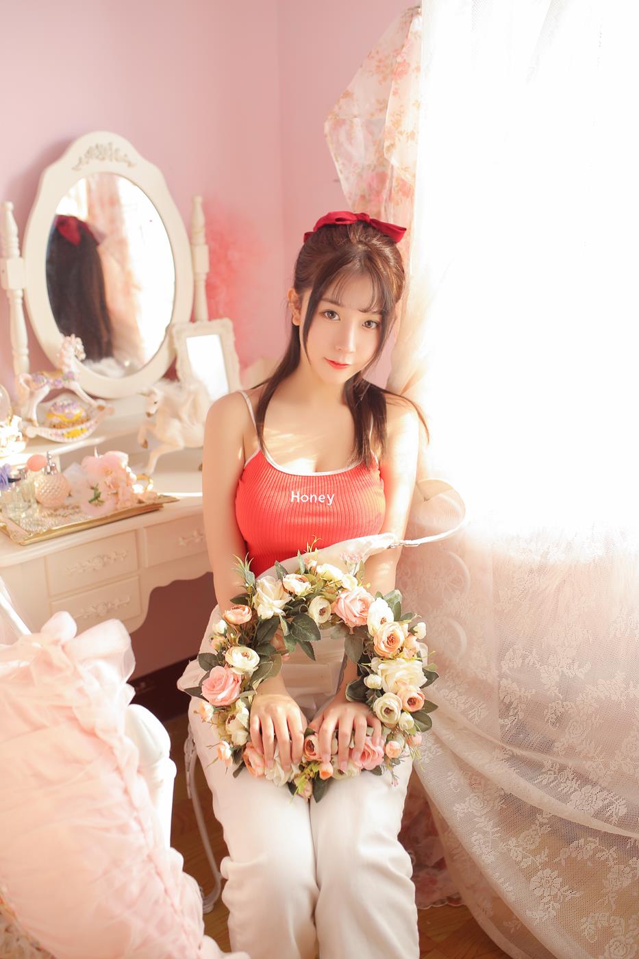 图片[16]-猫九酱 红色吊带 [18P] – 速更版-美库