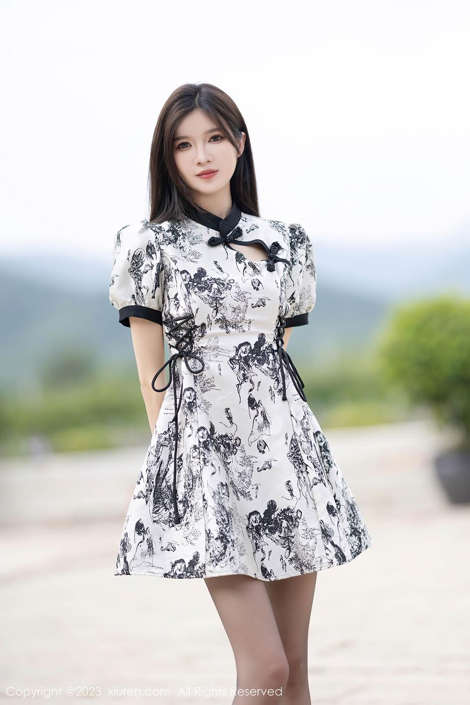 图片[38]-[Xiuren秀人网]2023.09.01 NO.7320 程程程- 碎花裙与黑丝 [38+1P] – 速更版-美库