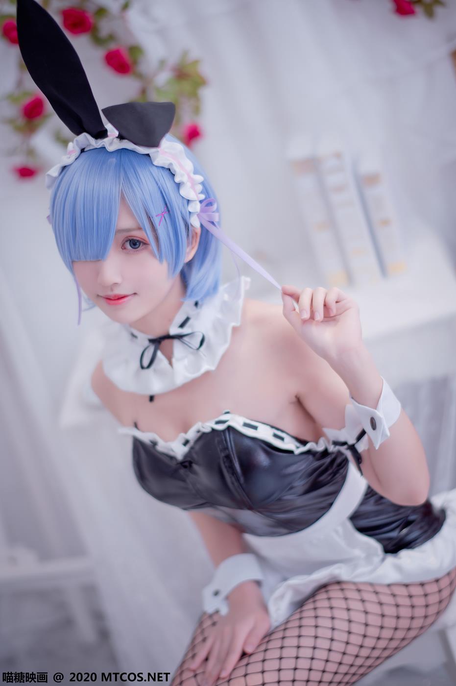 图片[11]-[喵糖映画]TML.014 蕾姆粉红兔女郎[23P] – 速更版-美库