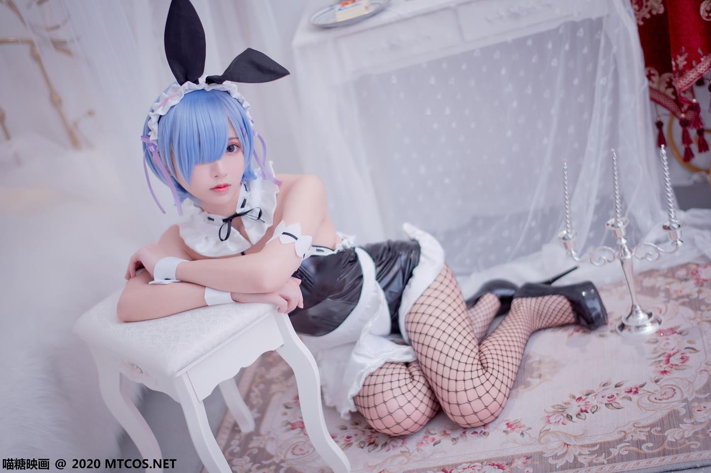 图片[14]-[喵糖映画]TML.014 蕾姆粉红兔女郎[23P] – 速更版-美库