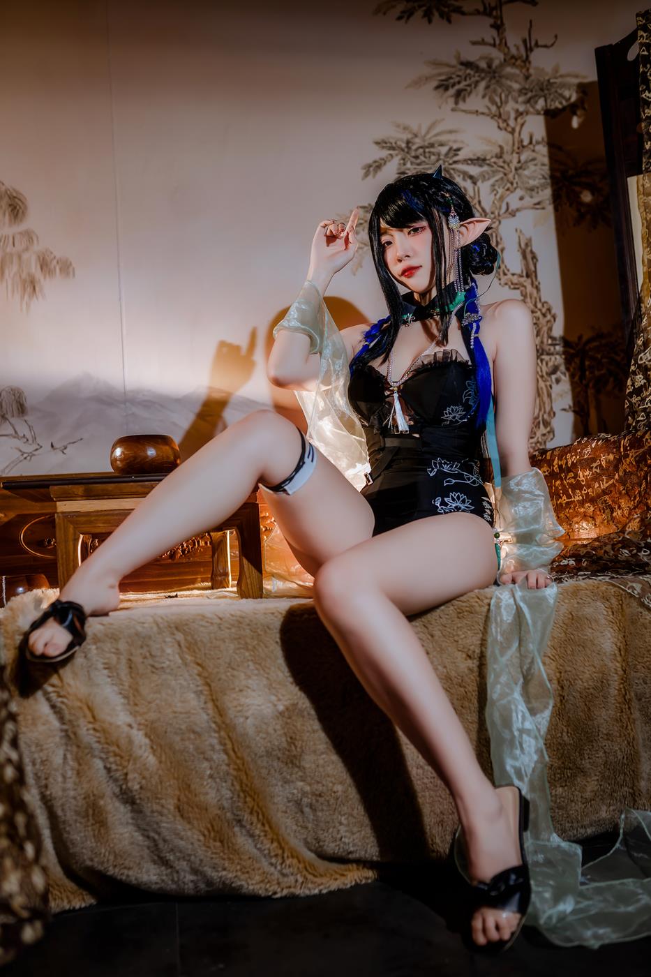 图片[25]-二佐Nisa – 泰拉夏日纪事 方舟夜半泳装[28P] – 速更版-美库