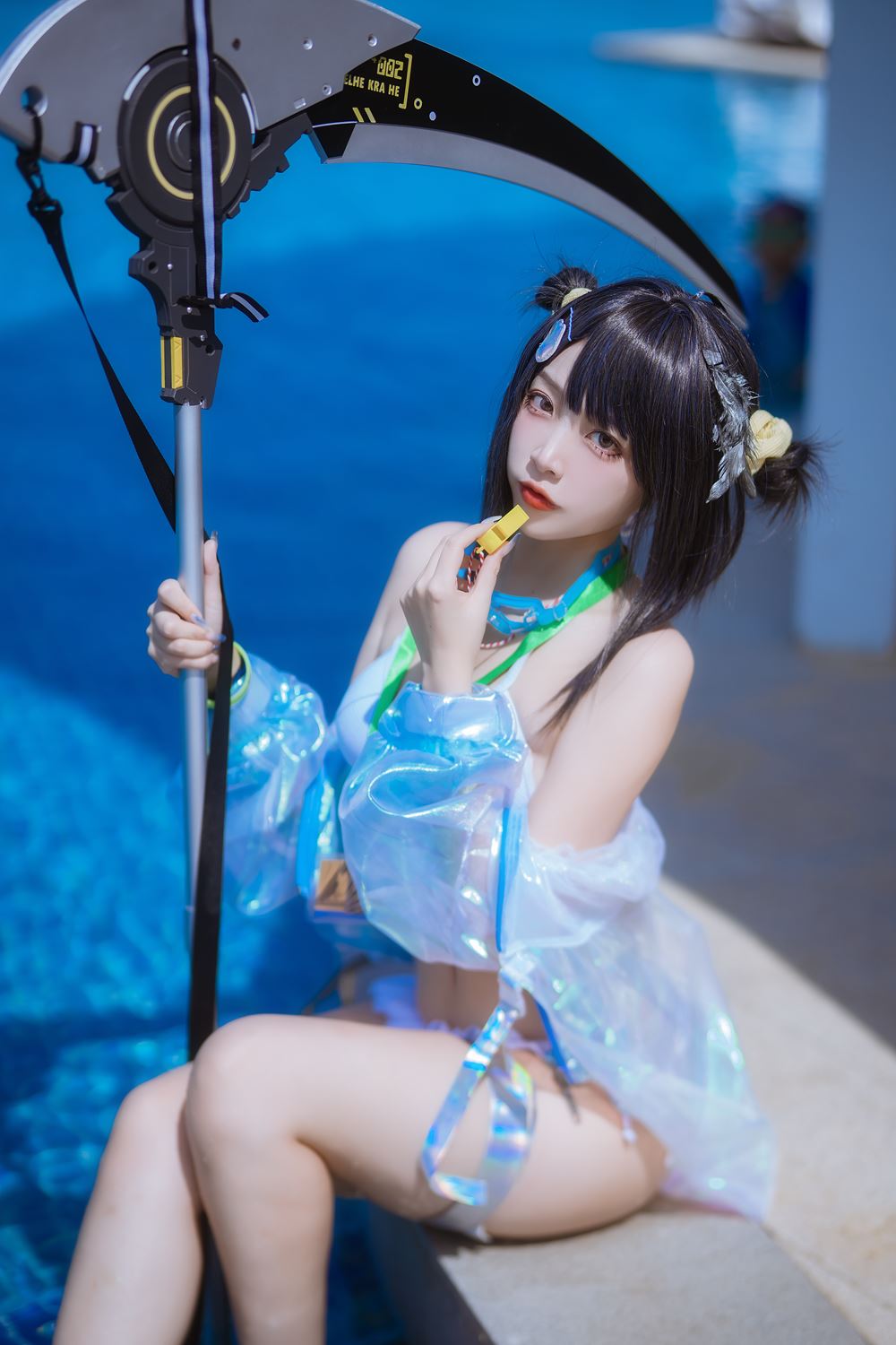 图片[14]-二佐Nisa – 泰拉夏日纪事 方舟羽毛笔泳装[25P] – 速更版-美库