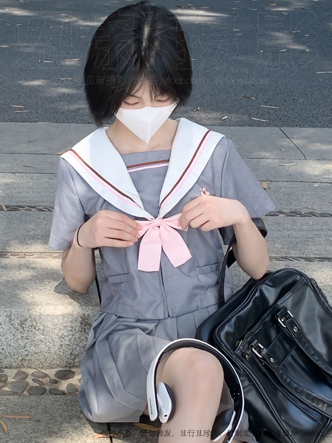 图片[24]-[见新摄影]NO.053 灰色JK 深深进入心中[164P] – 速更版-美库