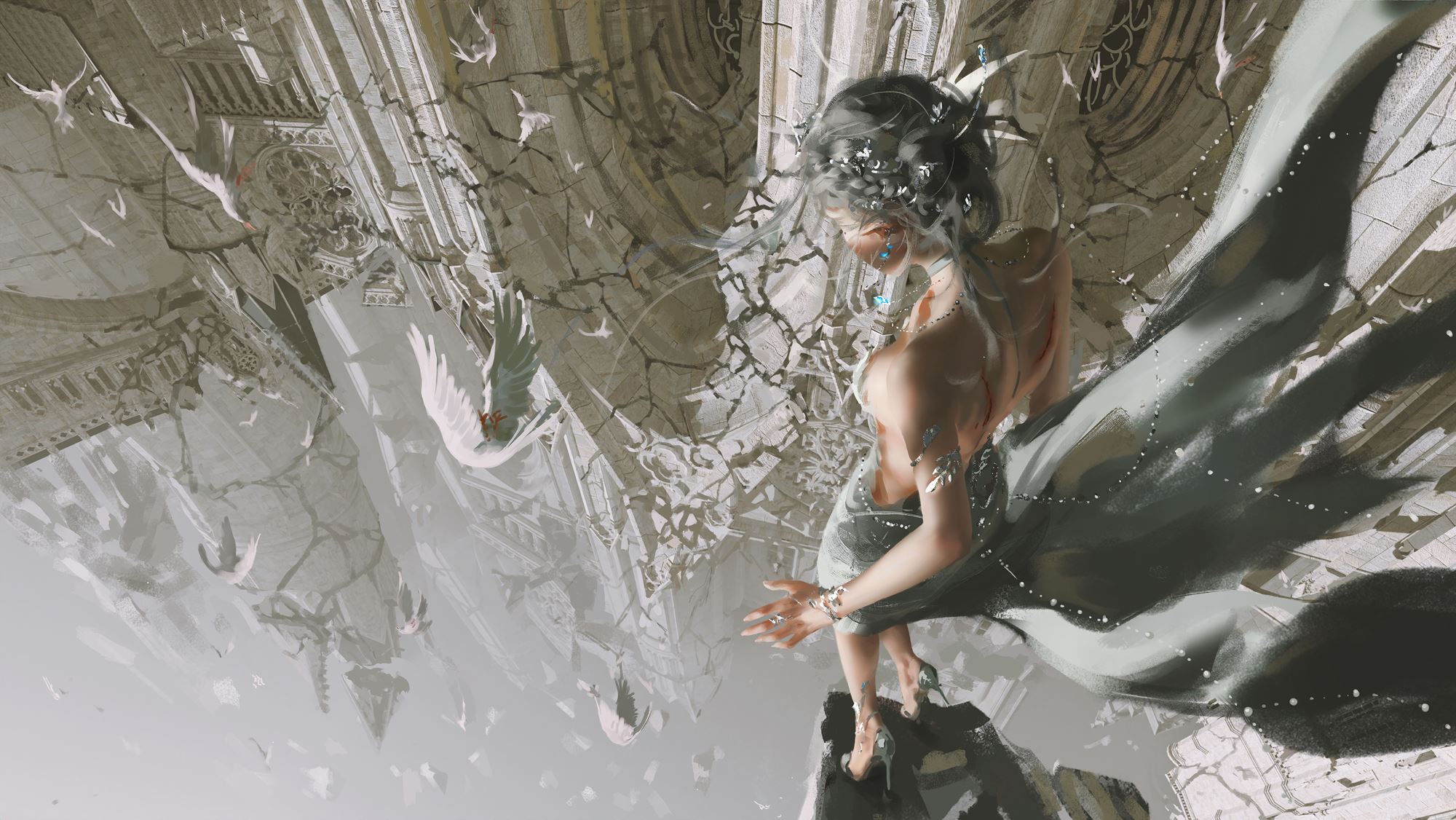 图片[47]-AI绘画 059 WLOP鬼刀二次元插画图集合集2023.01-05 [67P] – 速更版-美库