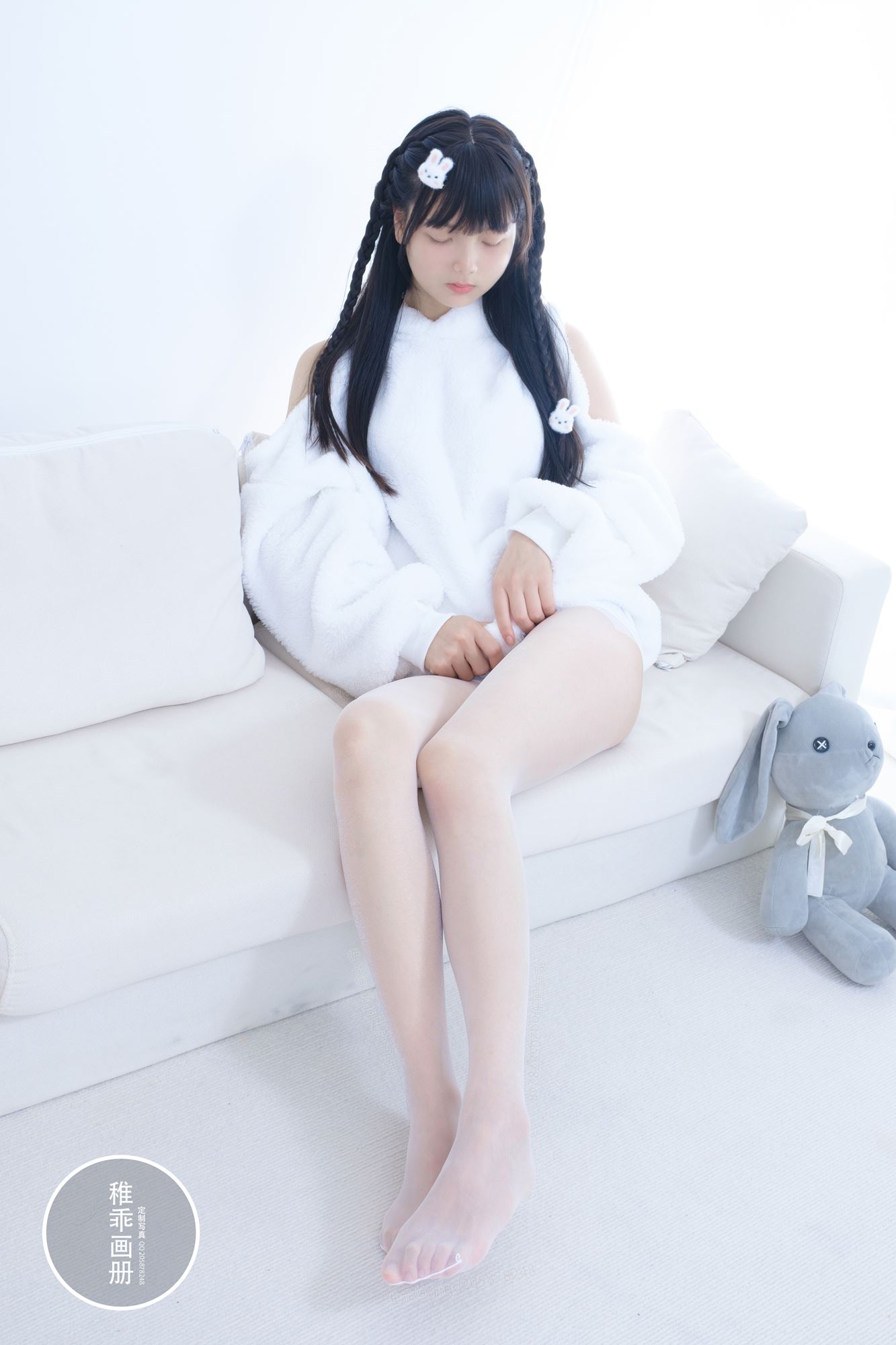 图片[23]-柴系小乖(稚乖画册) – 晴空 夜夜 白丝双马尾[69P] – 速更版-美库
