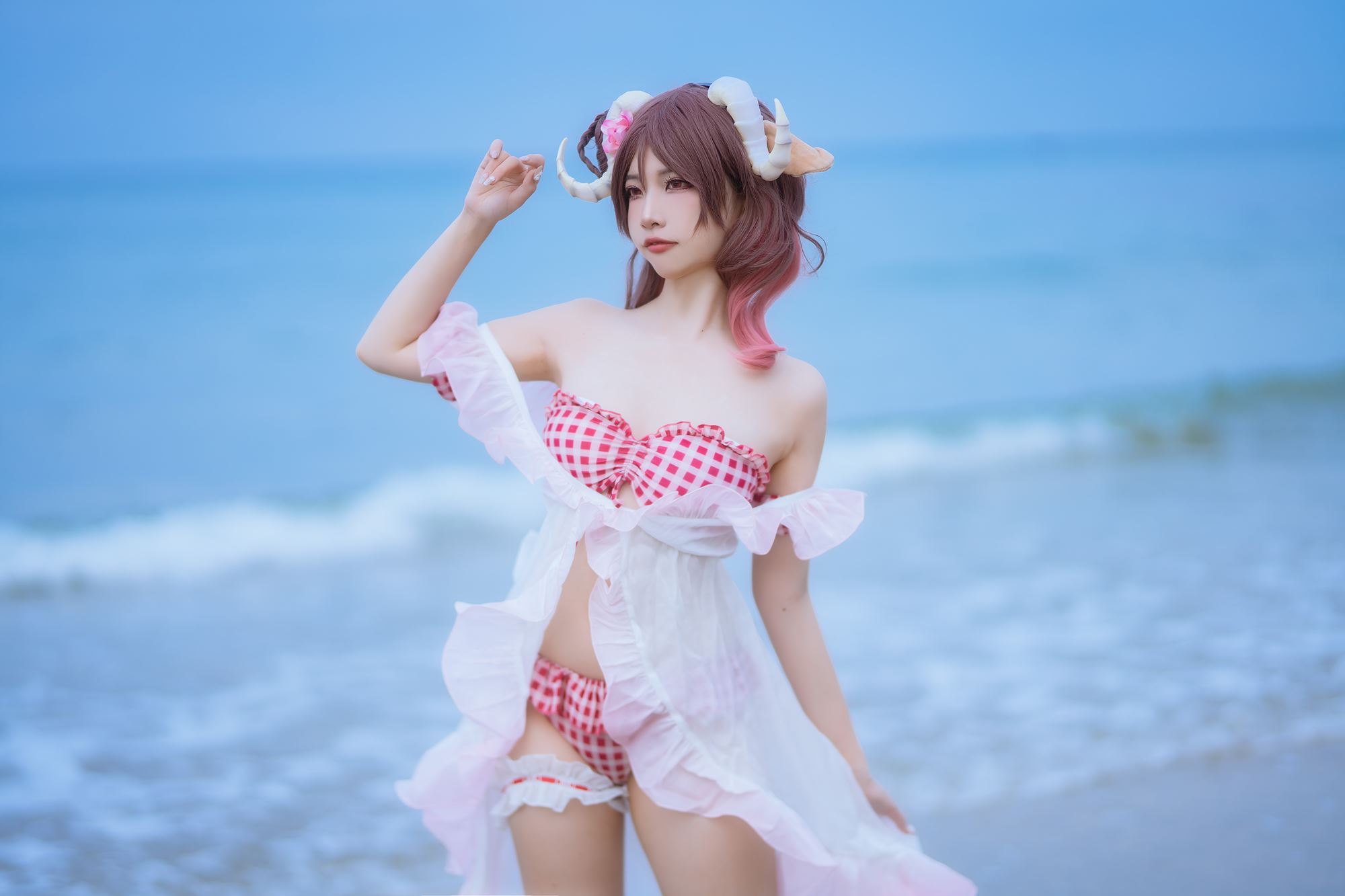 图片[25]-二佐Nisa – 泰拉夏日纪事 艾雅法拉泳装[34P] – 速更版-美库