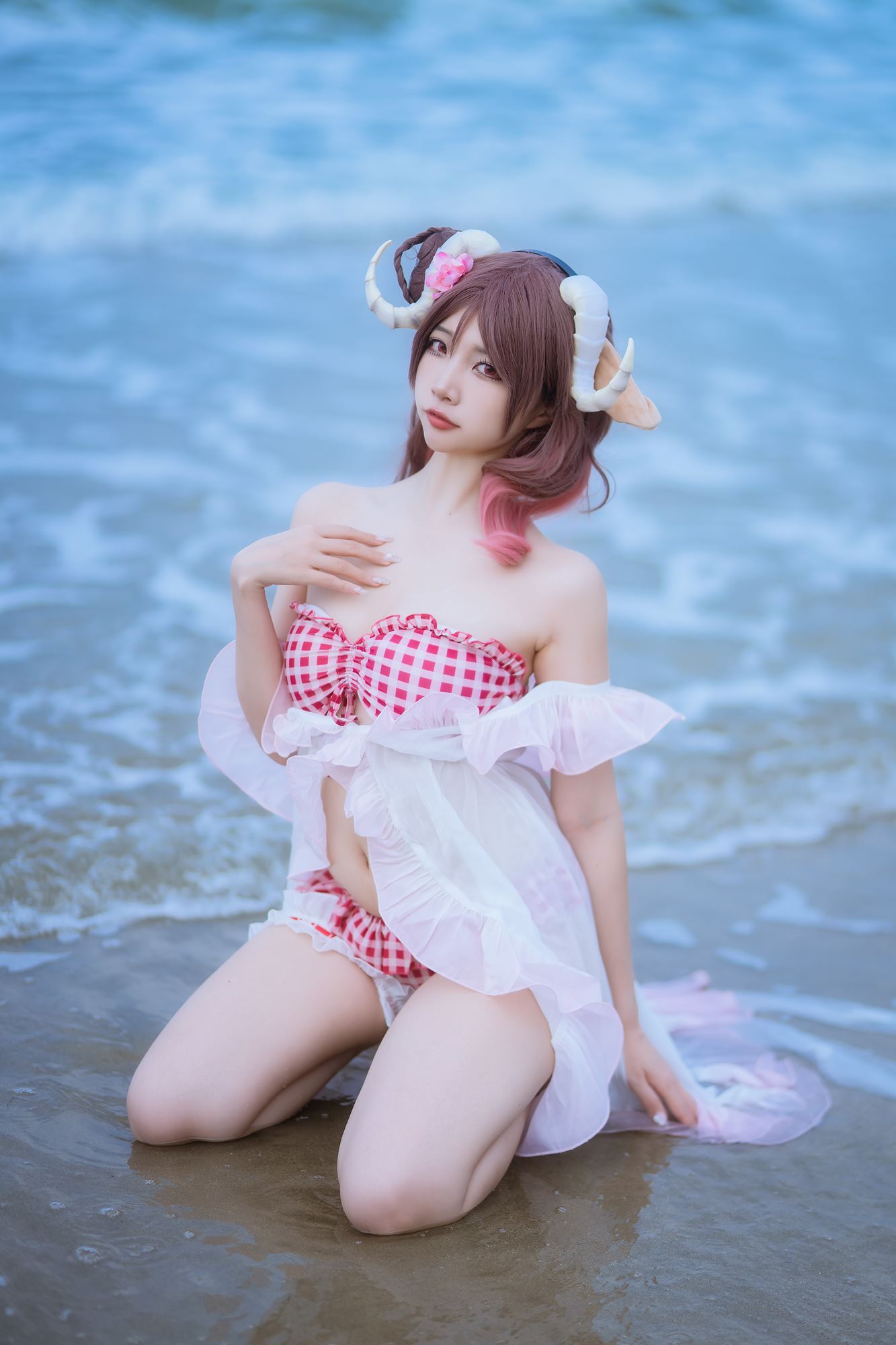 图片[30]-二佐Nisa – 泰拉夏日纪事 艾雅法拉泳装[34P] – 速更版-美库