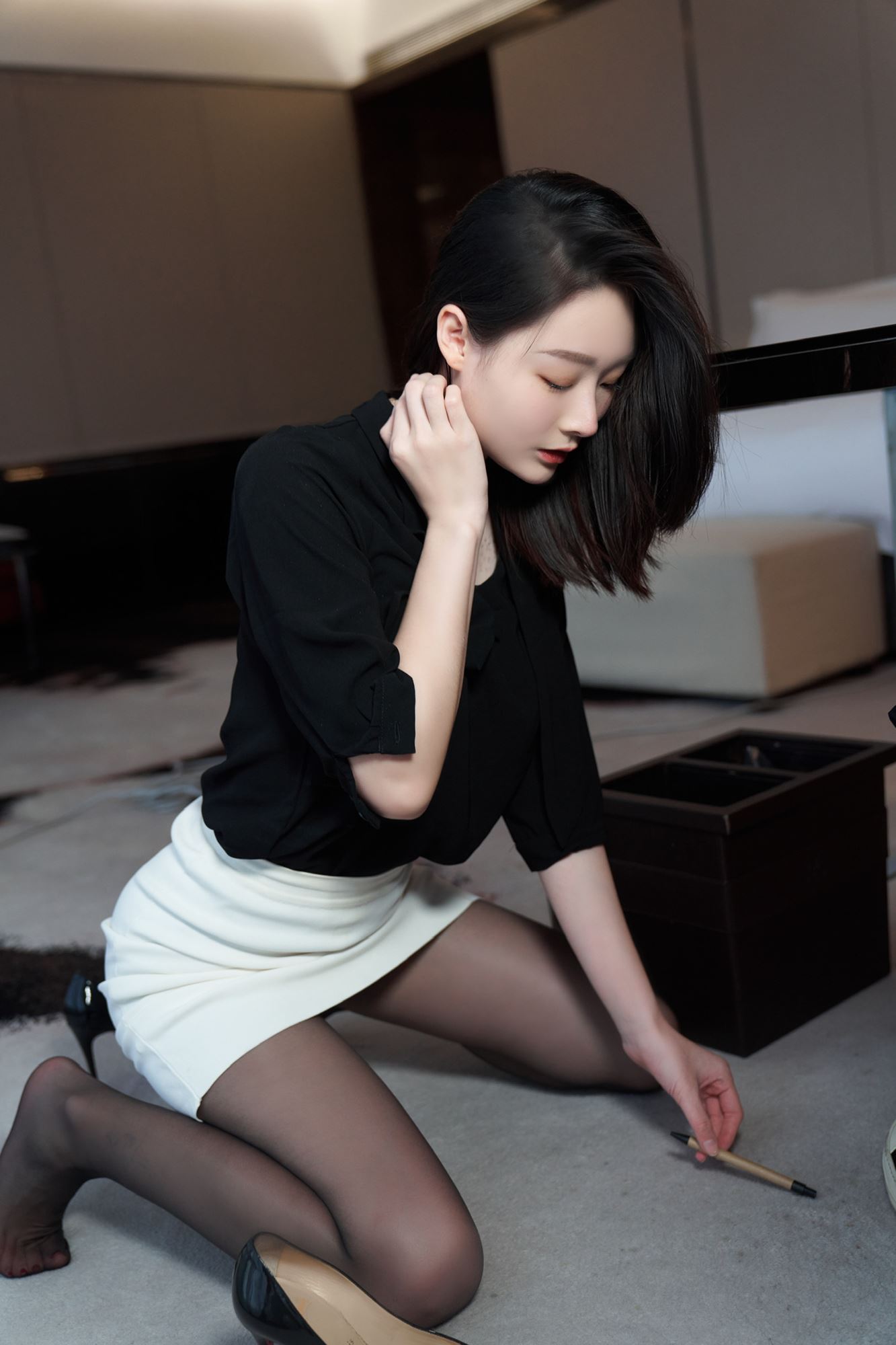 图片[25]-是小逗逗 – 超薄黑丝蕾丝 内内[59P] – 速更版-美库