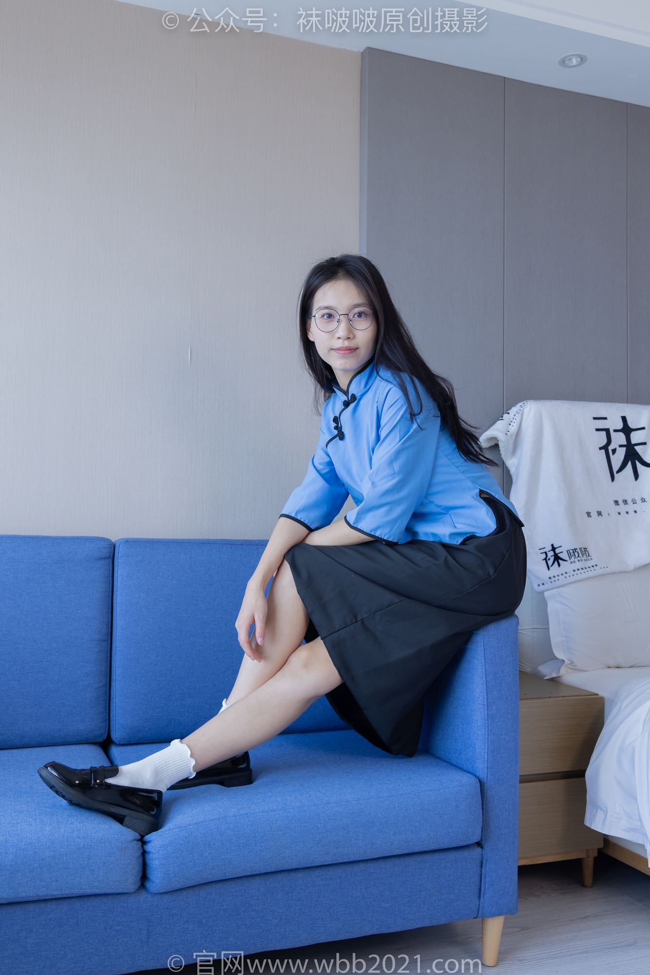 图片[23]-[BoBoSocks袜啵啵]NO.279 芝士-皮鞋、白棉袜、民国学生装[145P] – 速更版-美库