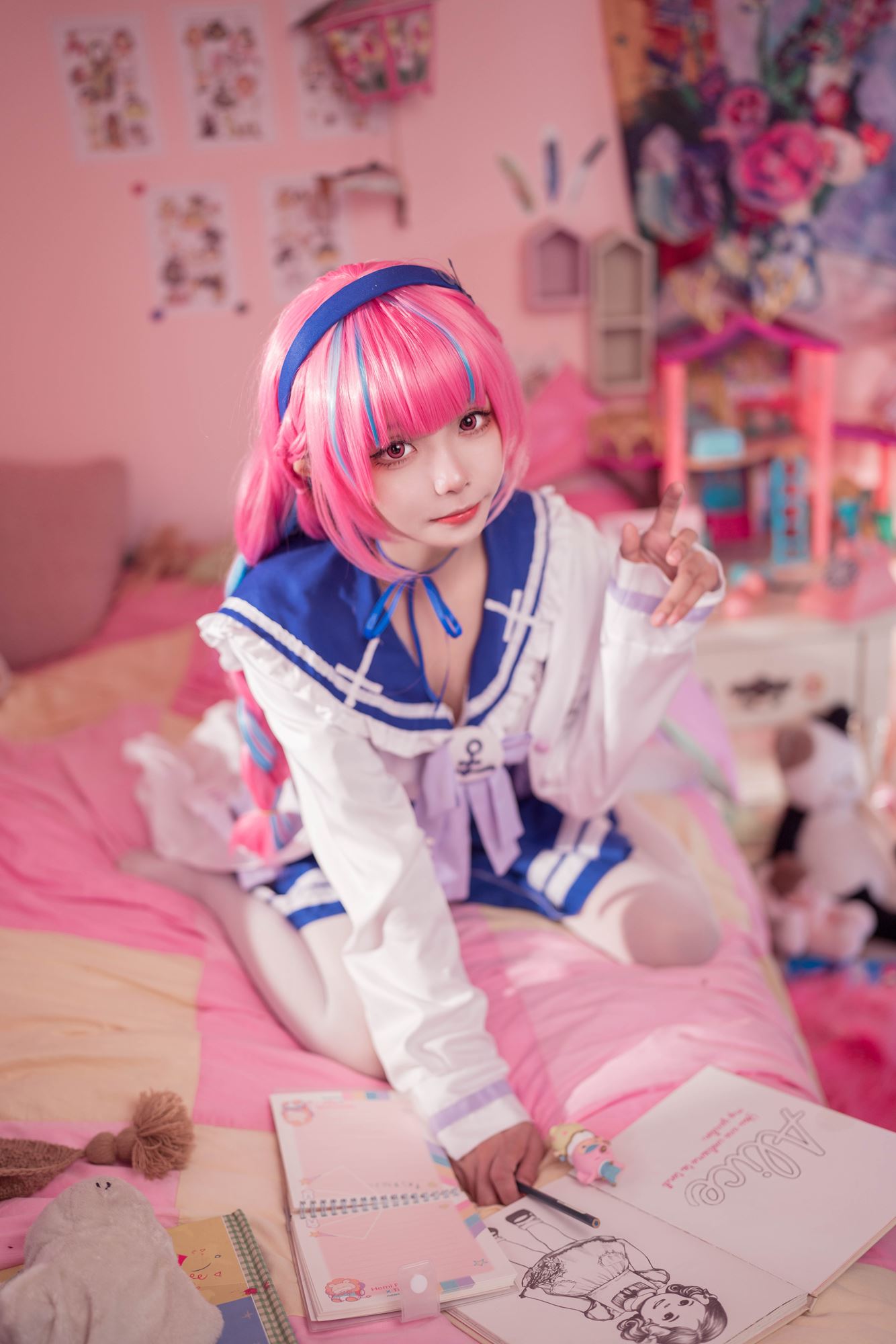 图片[20]-艾西aiwest  – 湊阿库娅 私服[55P] – 速更版-美库