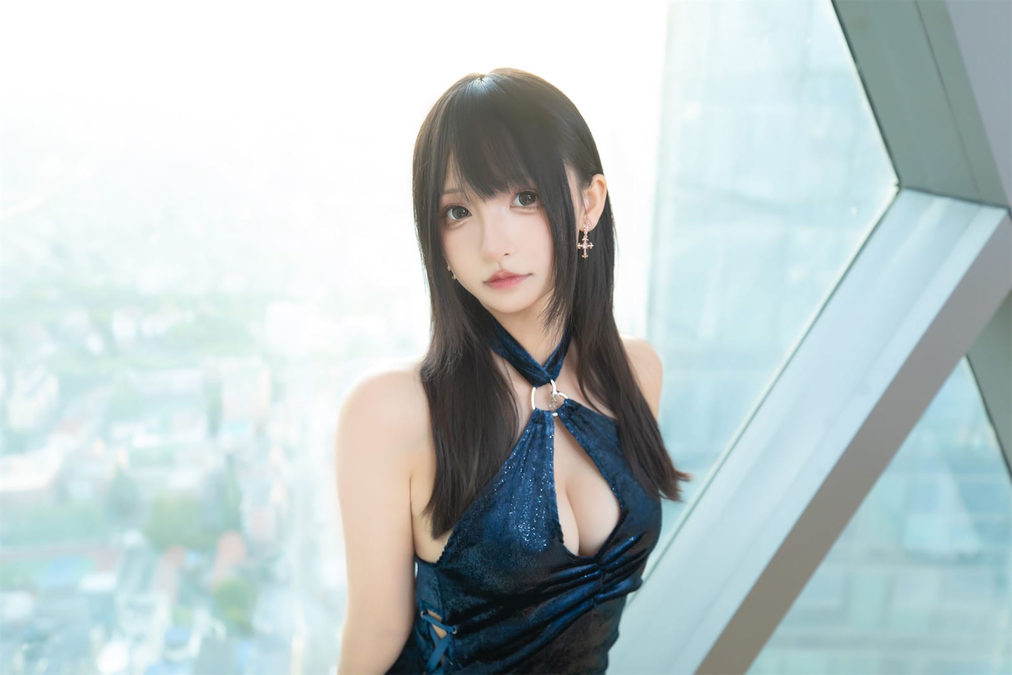 图片[13]-神楽板真冬 – 蓝衣旗袍[61P] – 速更版-美库