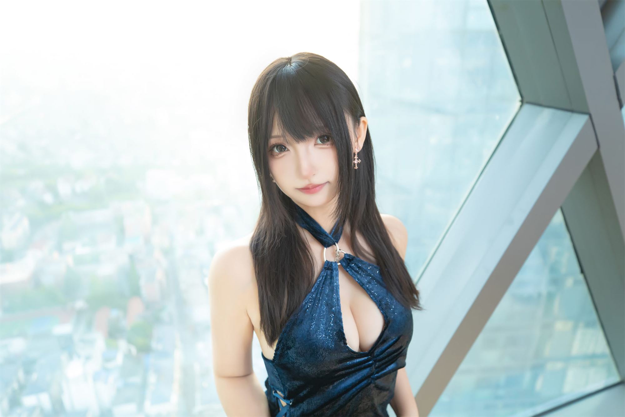 图片[14]-神楽板真冬 – 蓝衣旗袍[61P] – 速更版-美库