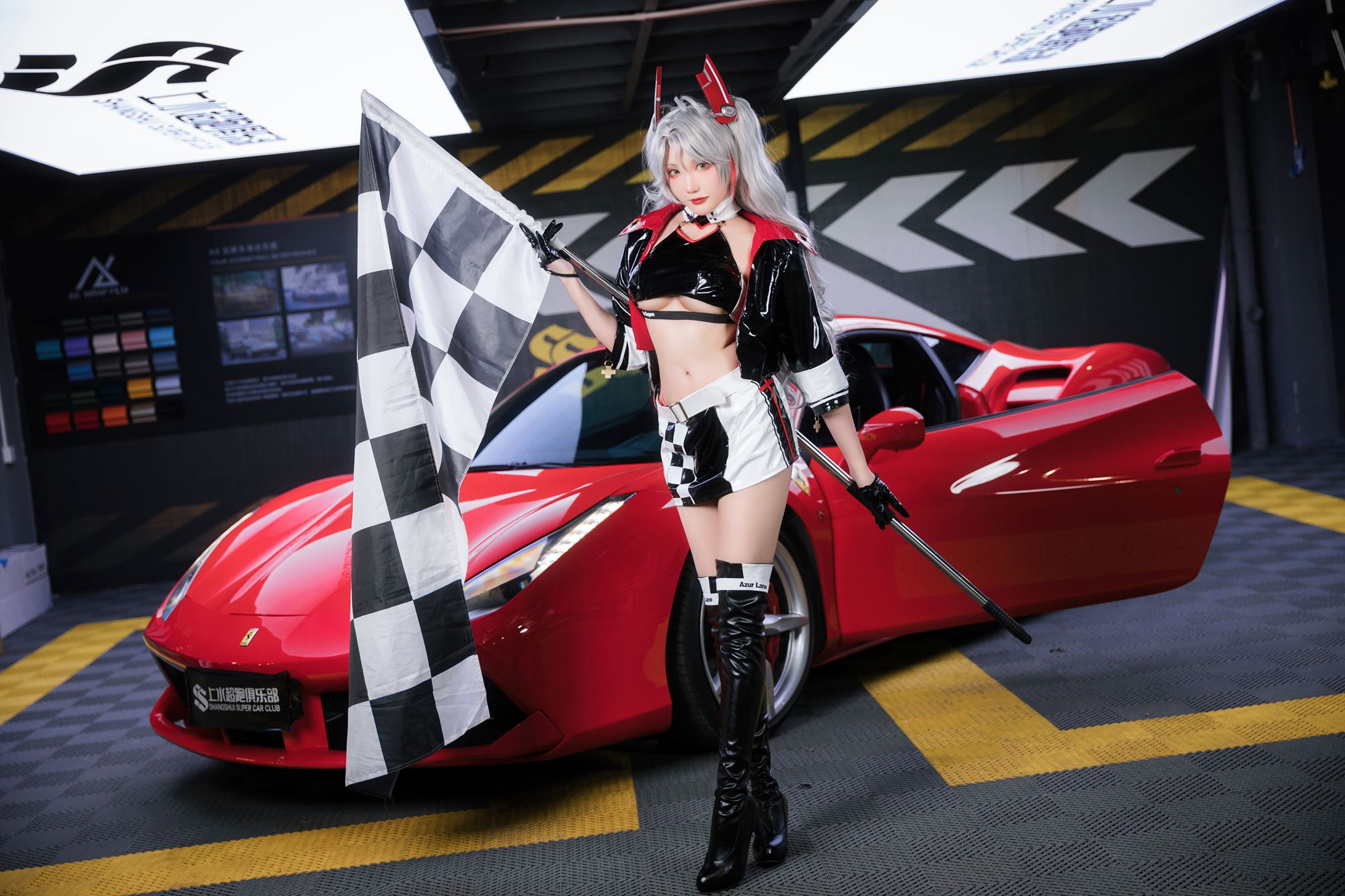 图片[12]-瓜希酱 & Momoko葵葵 碧蓝航线-欧根&企业-赛车女郎[58P] – 速更版-美库