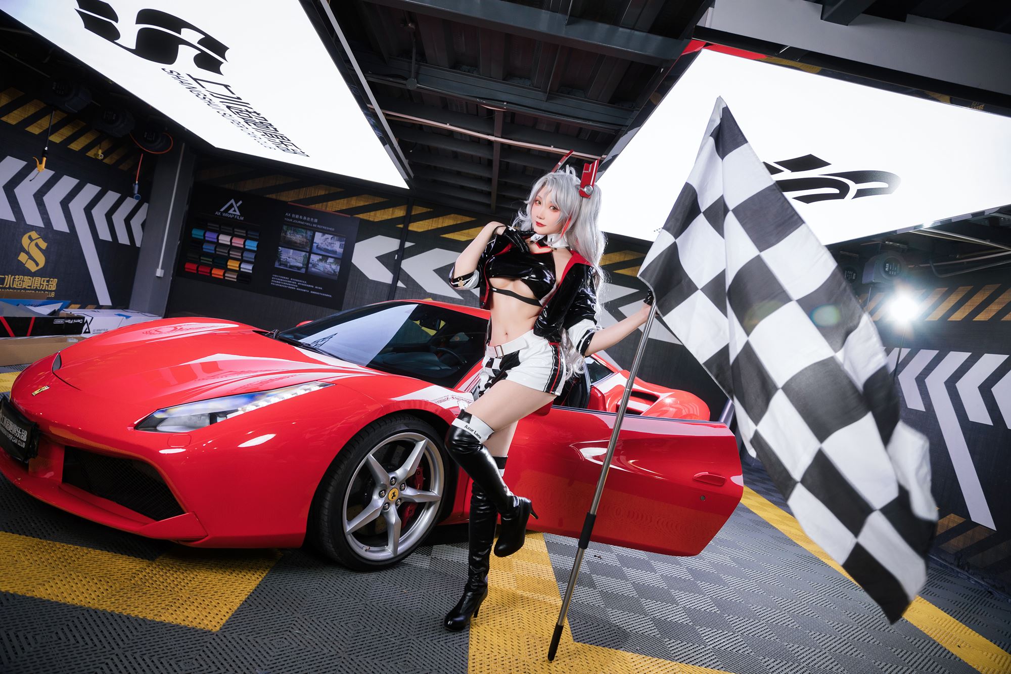 图片[14]-瓜希酱 & Momoko葵葵 碧蓝航线-欧根&企业-赛车女郎[58P] – 速更版-美库