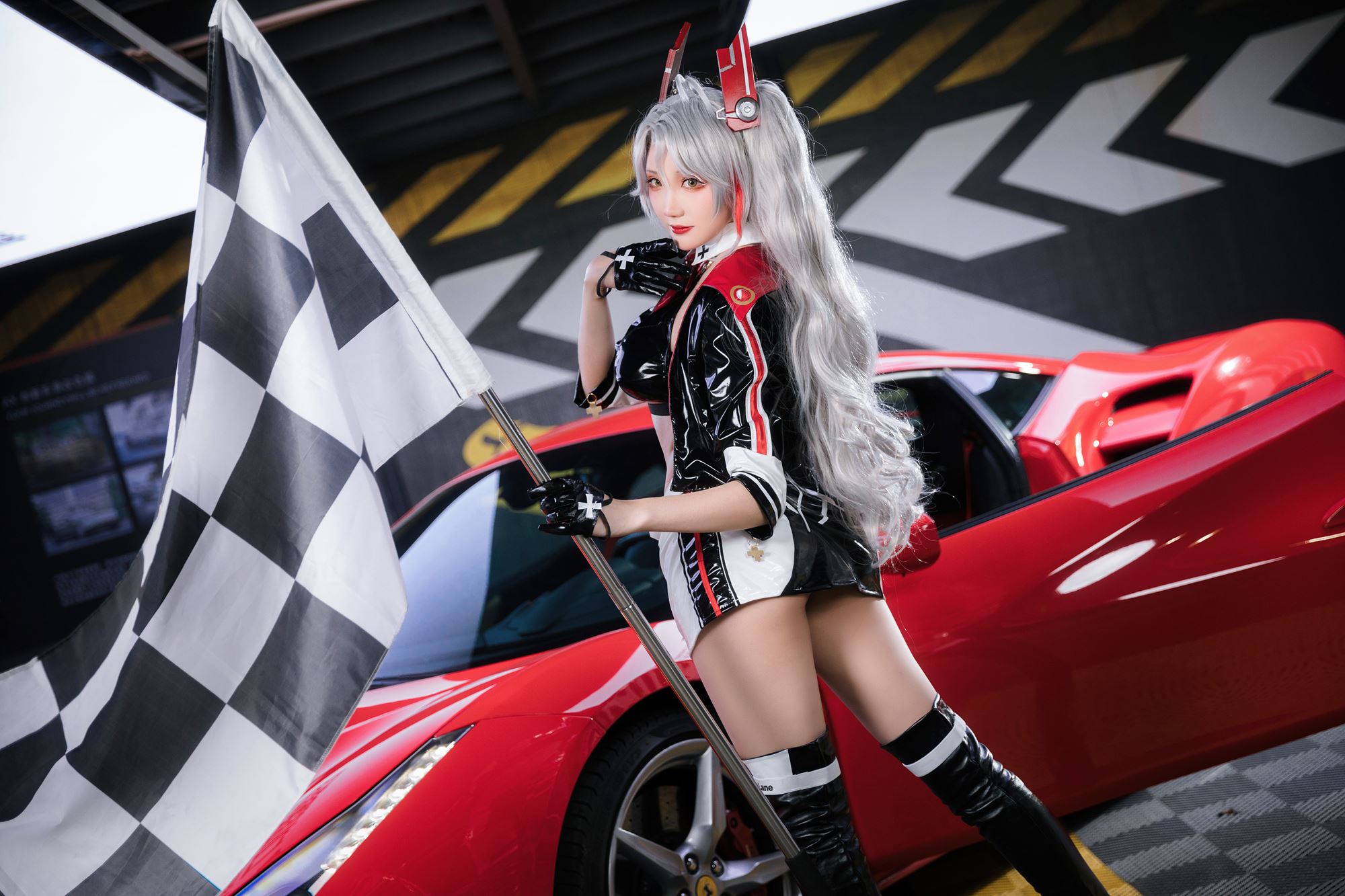 图片[15]-瓜希酱 & Momoko葵葵 碧蓝航线-欧根&企业-赛车女郎[58P] – 速更版-美库