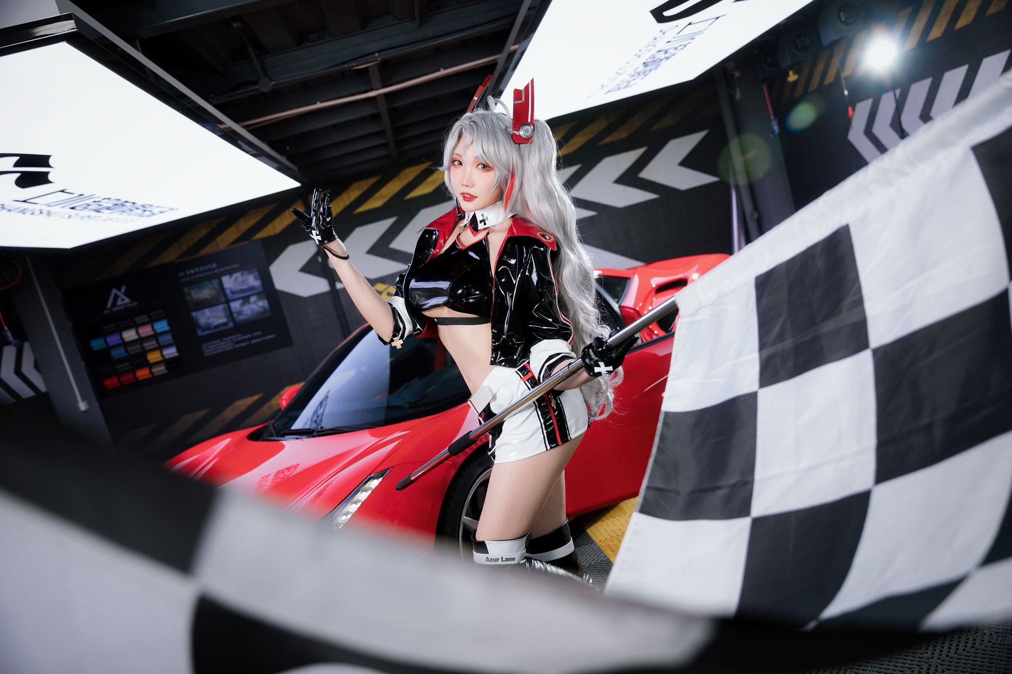 图片[16]-瓜希酱 & Momoko葵葵 碧蓝航线-欧根&企业-赛车女郎[58P] – 速更版-美库