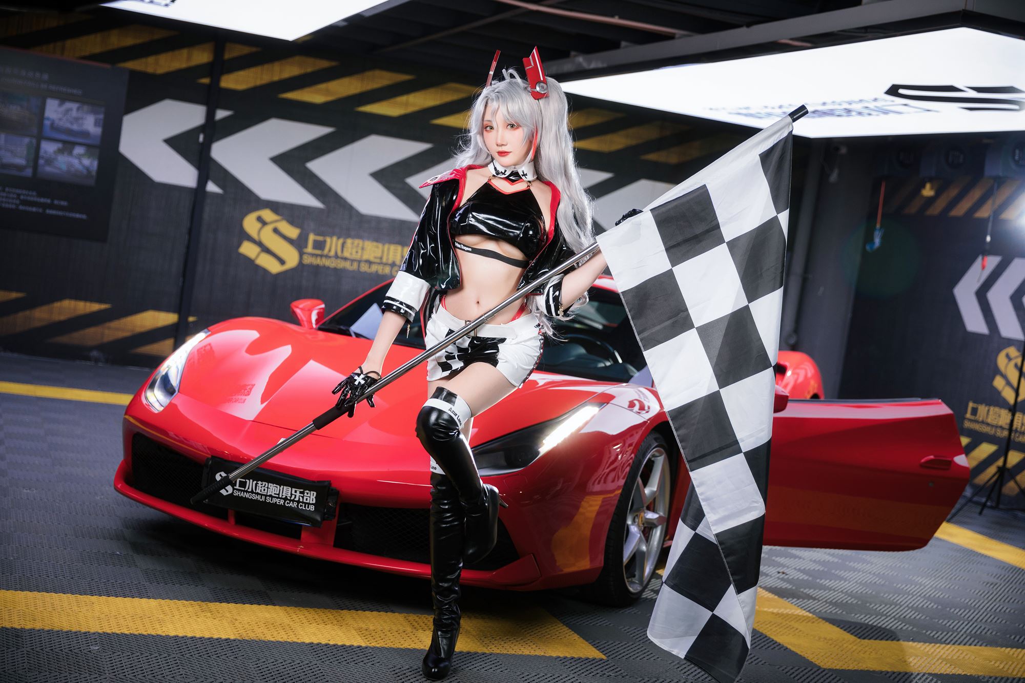 图片[18]-瓜希酱 & Momoko葵葵 碧蓝航线-欧根&企业-赛车女郎[58P] – 速更版-美库