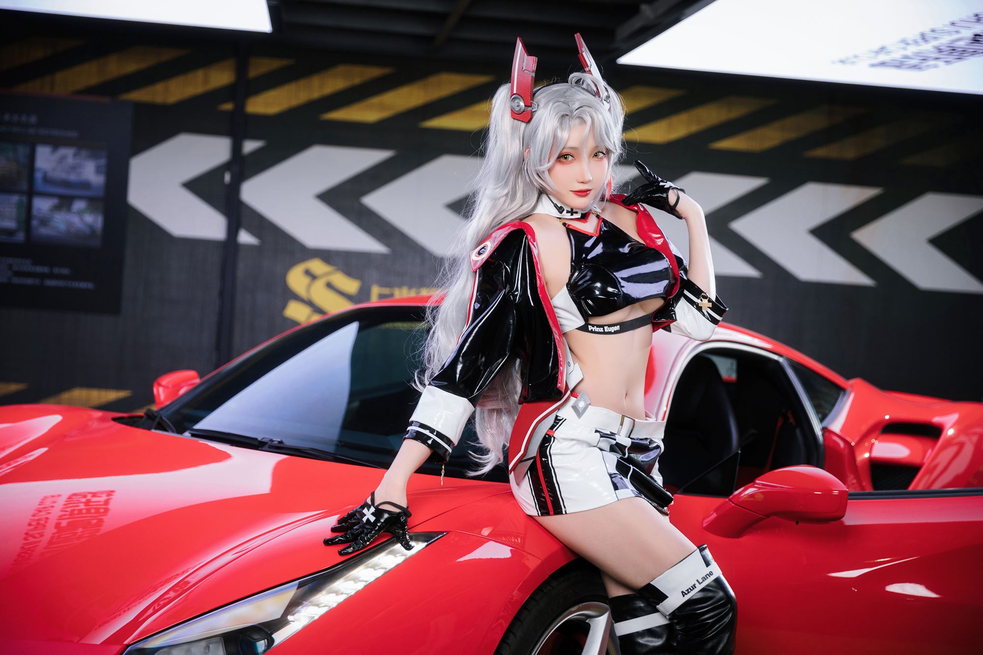 图片[19]-瓜希酱 & Momoko葵葵 碧蓝航线-欧根&企业-赛车女郎[58P] – 速更版-美库