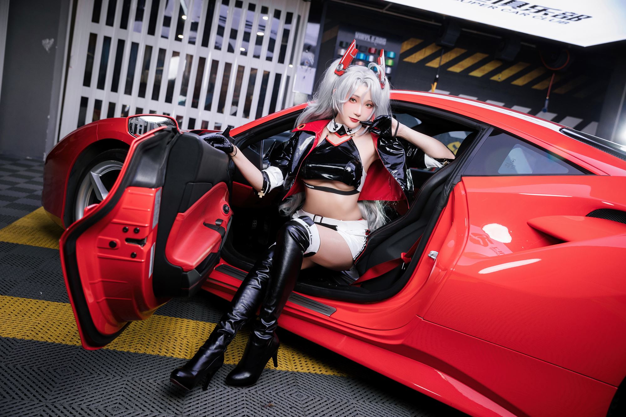 图片[21]-瓜希酱 & Momoko葵葵 碧蓝航线-欧根&企业-赛车女郎[58P] – 速更版-美库