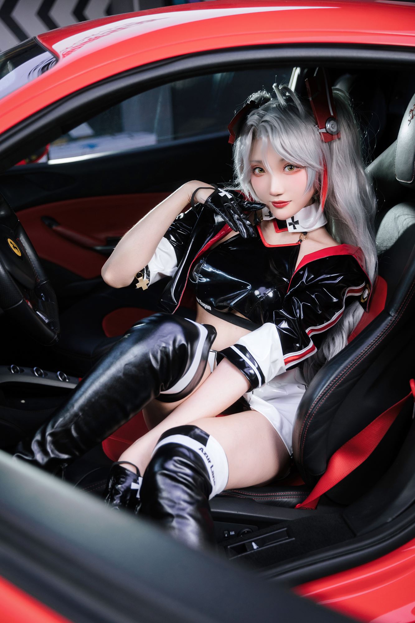 图片[23]-瓜希酱 & Momoko葵葵 碧蓝航线-欧根&企业-赛车女郎[58P] – 速更版-美库