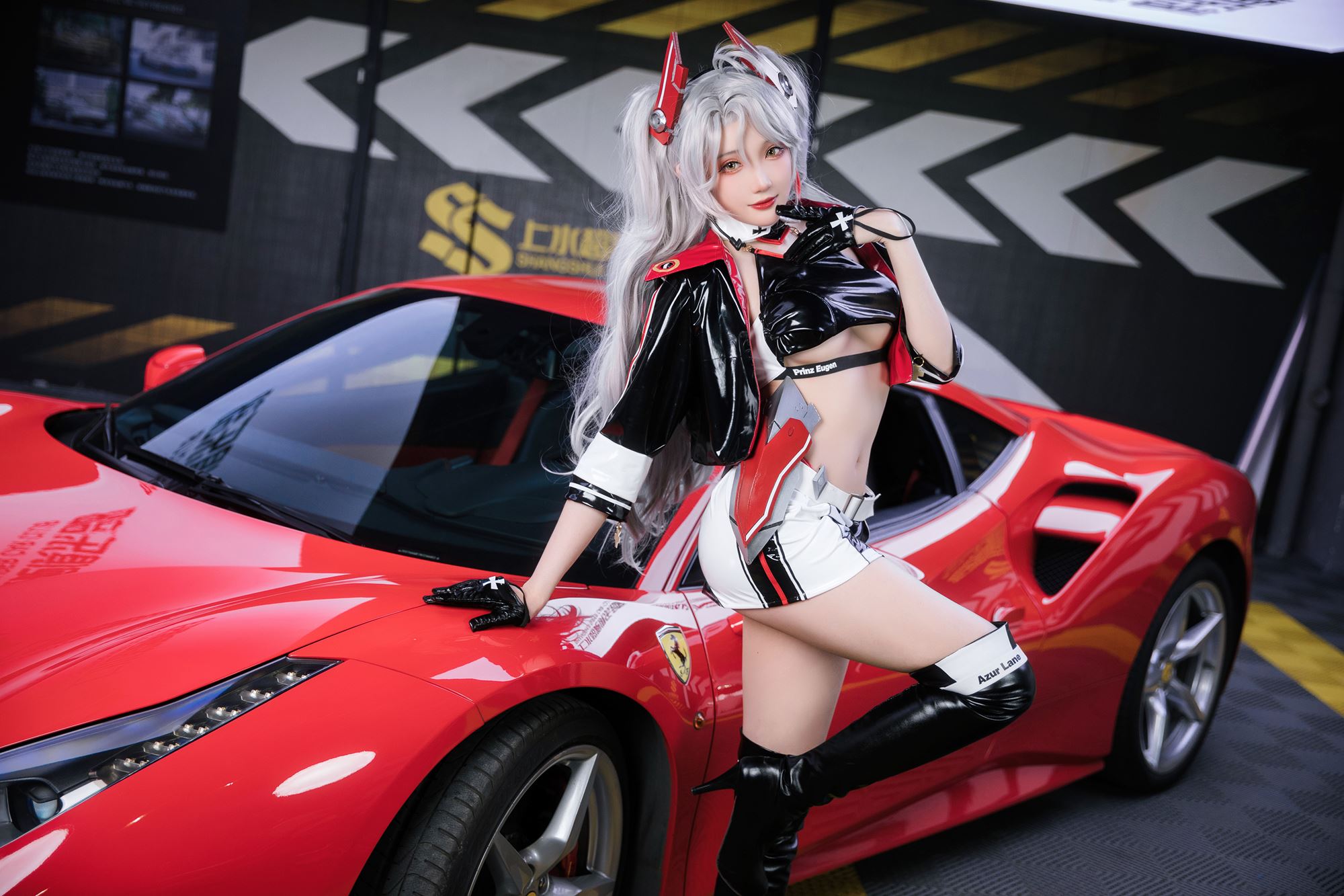 图片[25]-瓜希酱 & Momoko葵葵 碧蓝航线-欧根&企业-赛车女郎[58P] – 速更版-美库