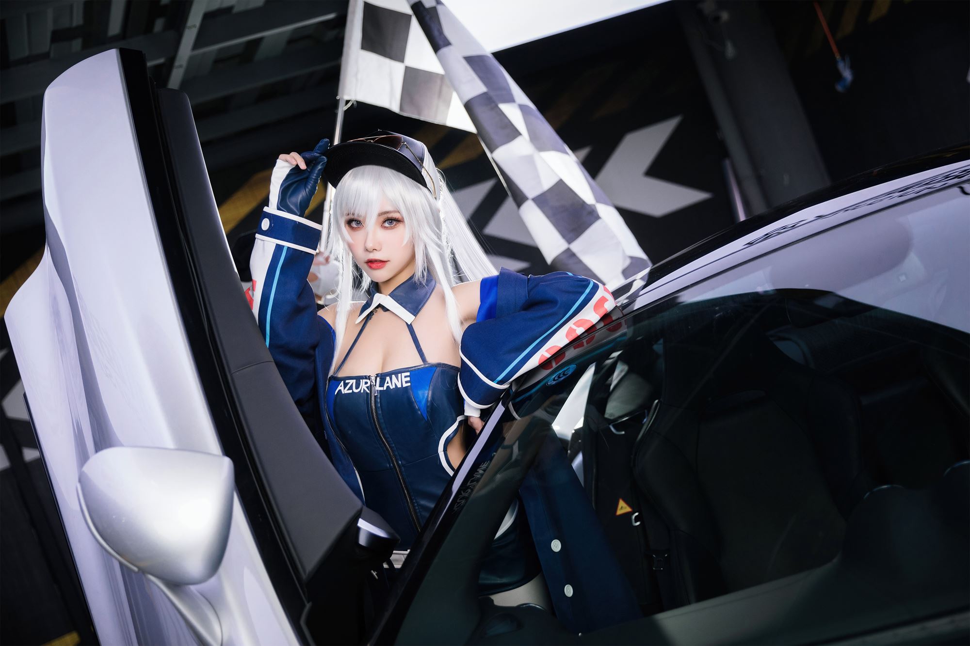 图片[39]-瓜希酱 & Momoko葵葵 碧蓝航线-欧根&企业-赛车女郎[58P] – 速更版-美库