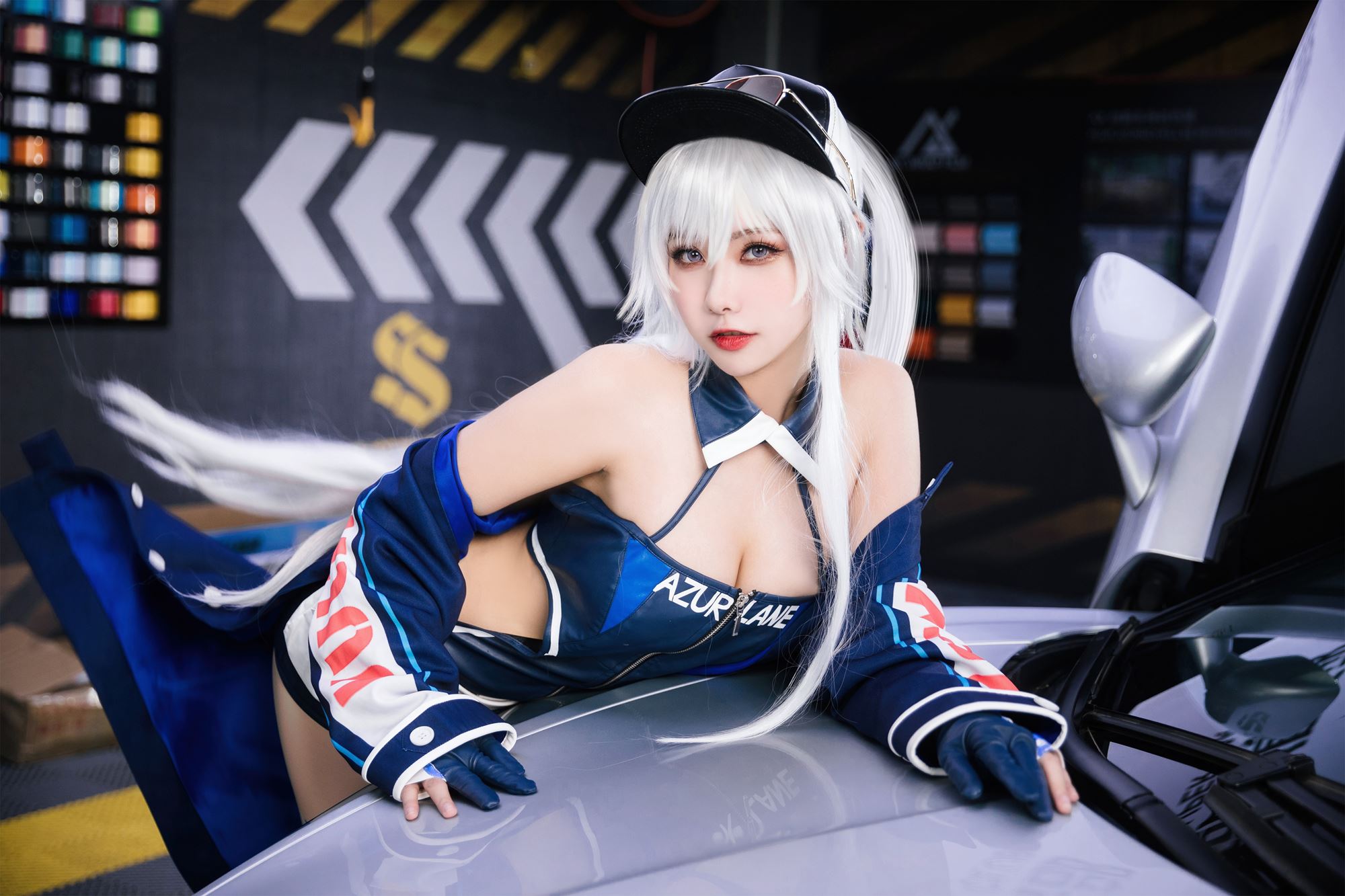 图片[45]-瓜希酱 & Momoko葵葵 碧蓝航线-欧根&企业-赛车女郎[58P] – 速更版-美库