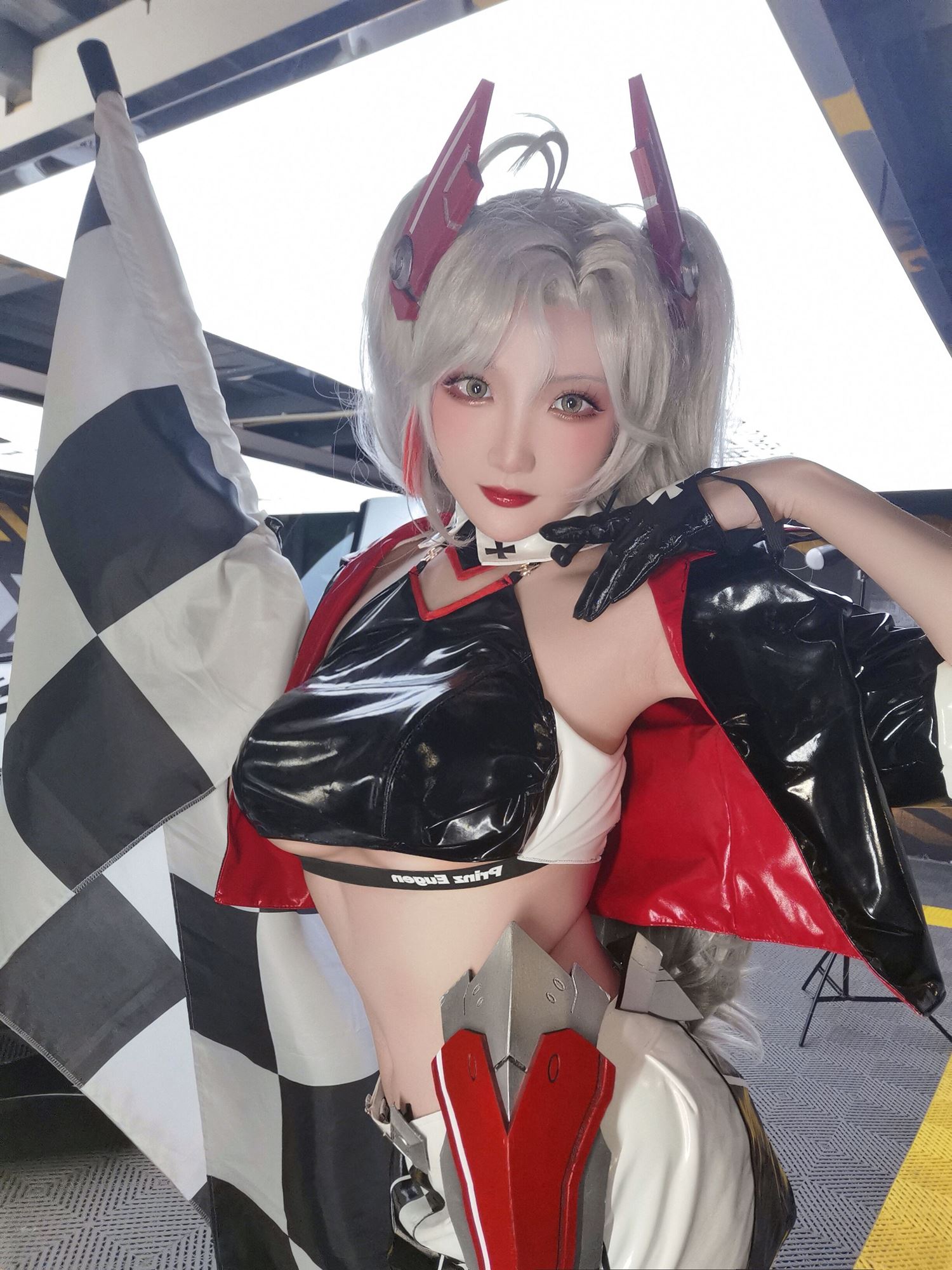 图片[57]-瓜希酱 & Momoko葵葵 碧蓝航线-欧根&企业-赛车女郎[58P] – 速更版-美库