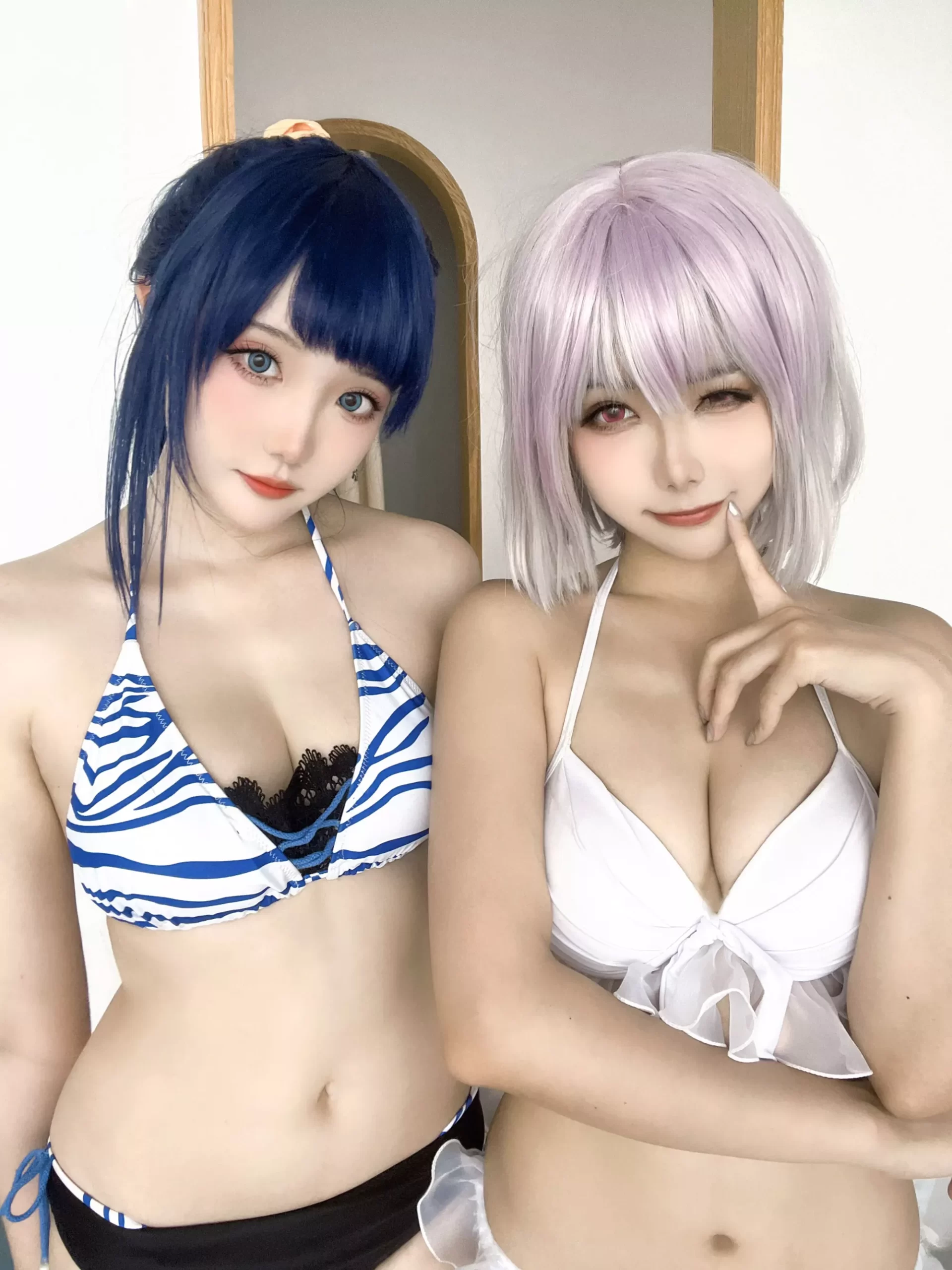 图片[21]-瓜希酱 & Momoko葵葵 – 电光超人古利特 宝多六花&新条茜 泳装[82P] – 速更版-美库