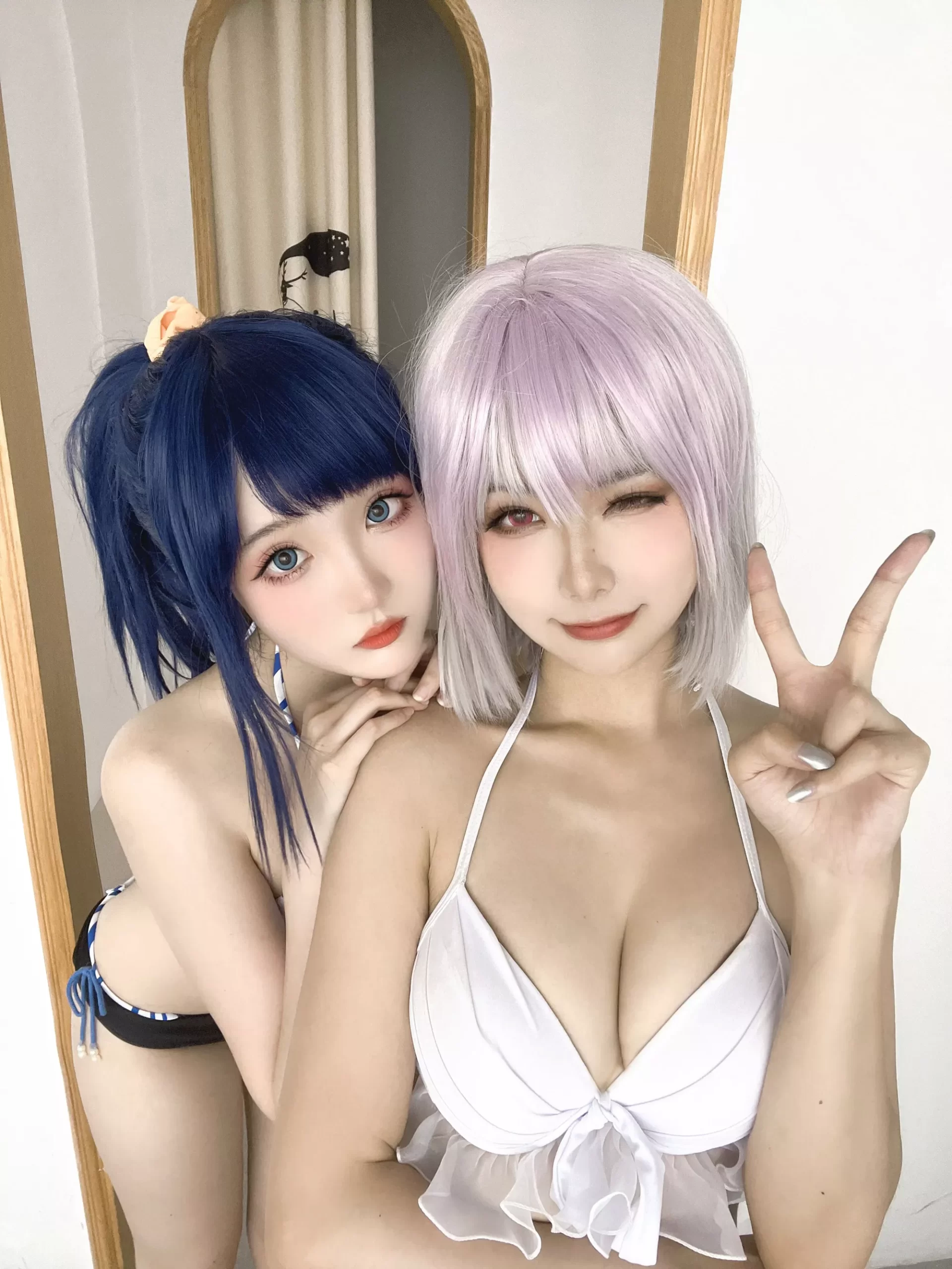 图片[25]-瓜希酱 & Momoko葵葵 – 电光超人古利特 宝多六花&新条茜 泳装[82P] – 速更版-美库