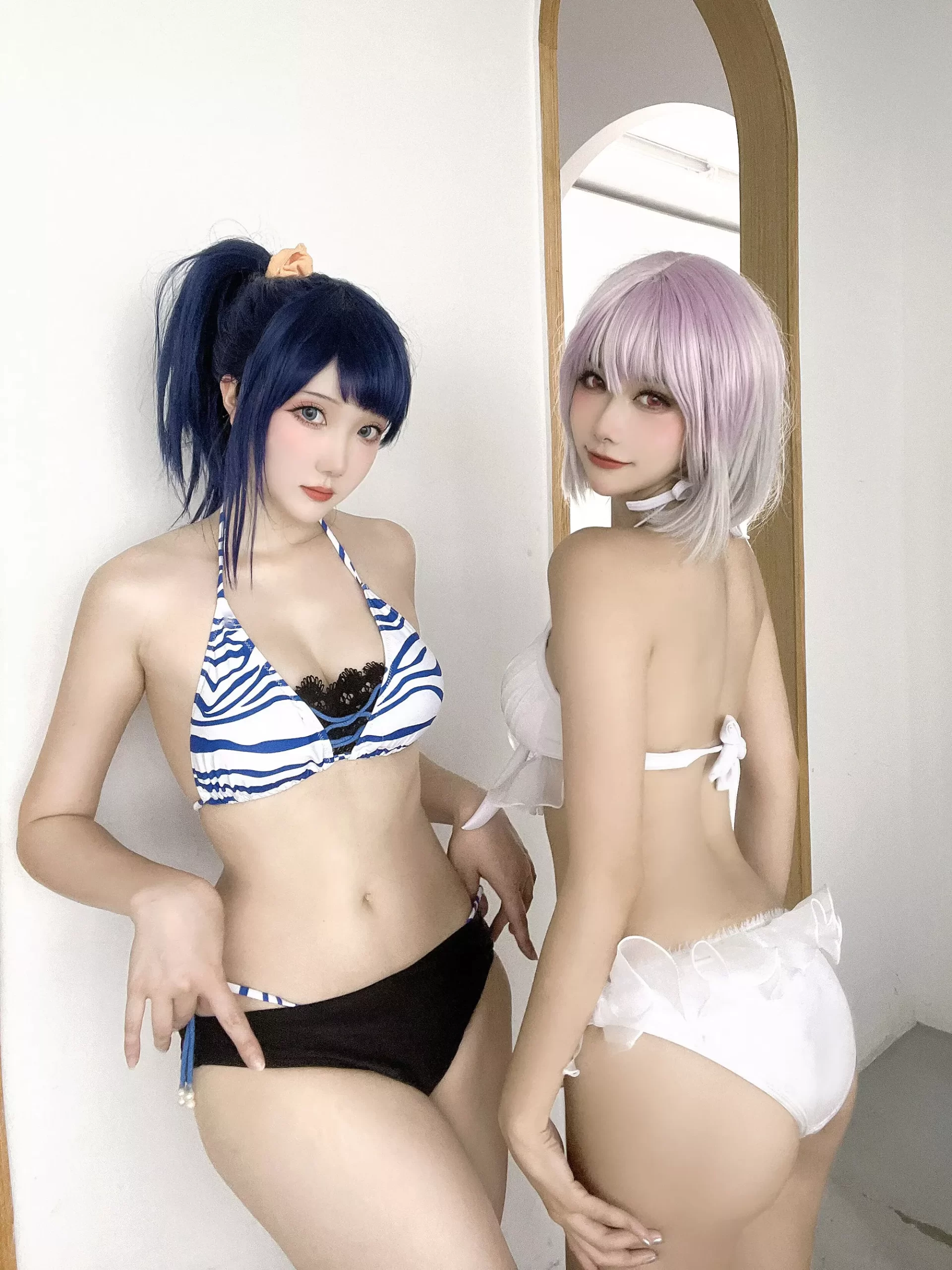 图片[37]-瓜希酱 & Momoko葵葵 – 电光超人古利特 宝多六花&新条茜 泳装[82P] – 速更版-美库