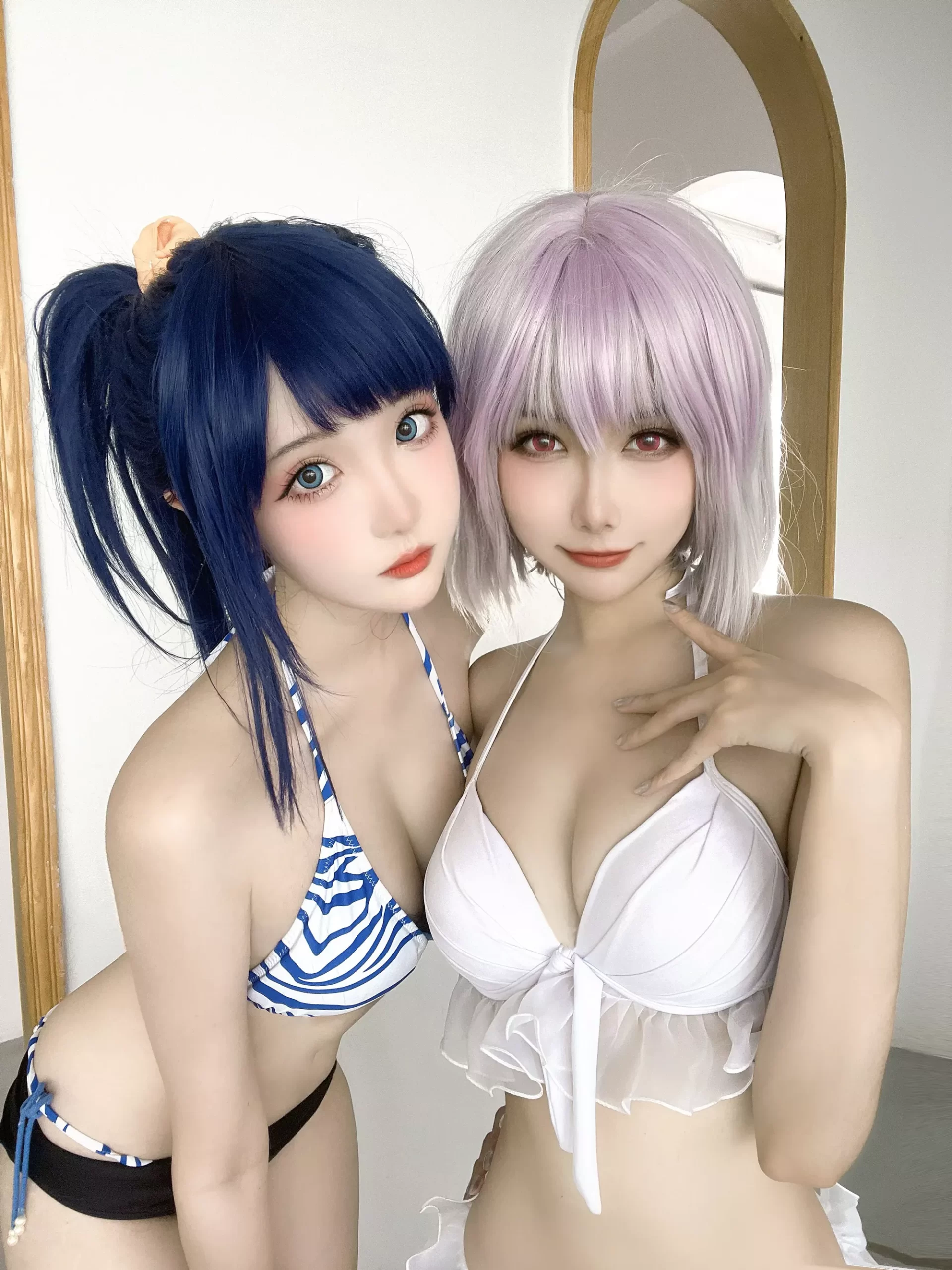 图片[39]-瓜希酱 & Momoko葵葵 – 电光超人古利特 宝多六花&新条茜 泳装[82P] – 速更版-美库