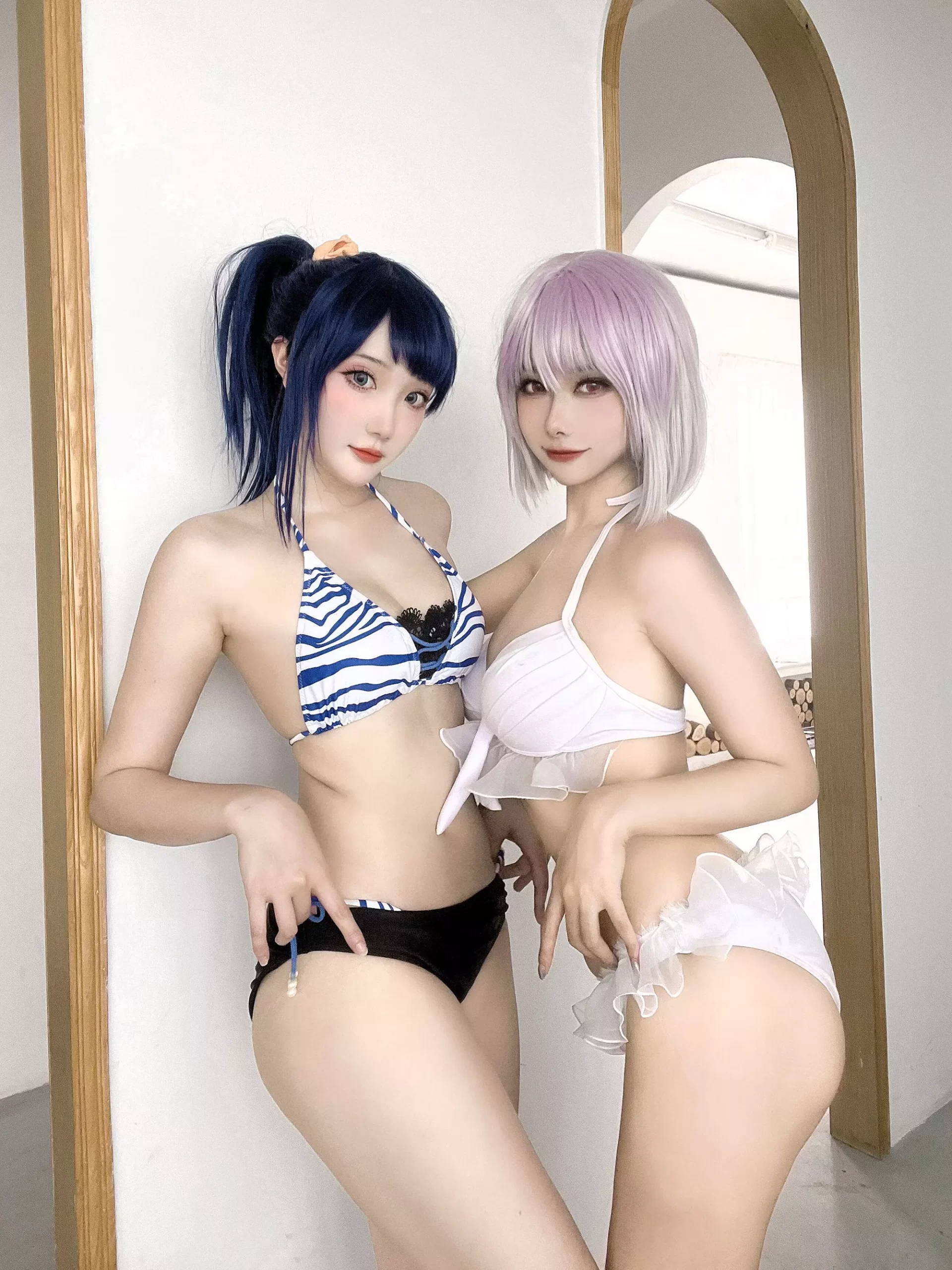 图片[40]-瓜希酱 & Momoko葵葵 – 电光超人古利特 宝多六花&新条茜 泳装[82P] – 速更版-美库